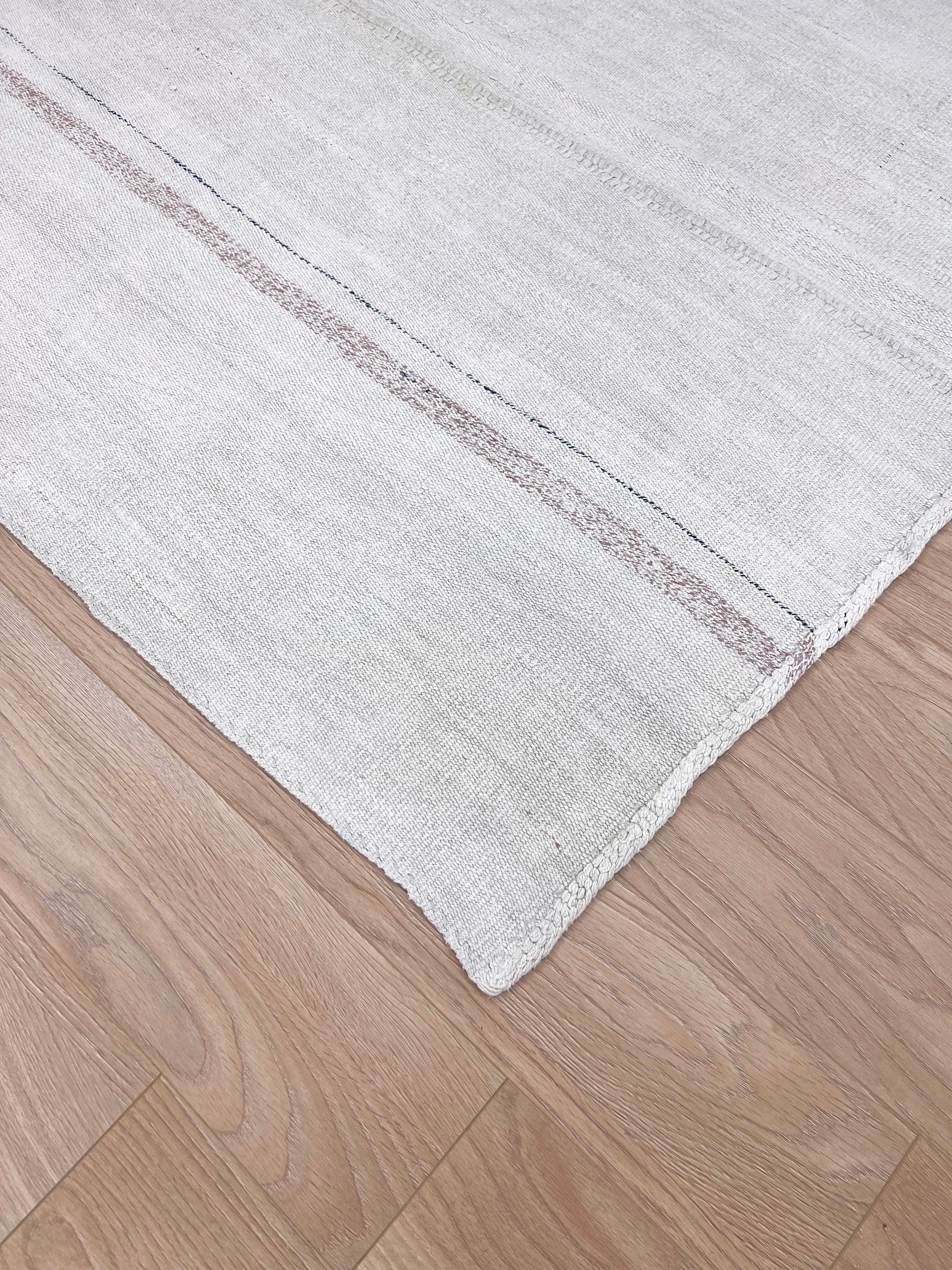 Zawadi - White Hemp Rug - kudenrugs