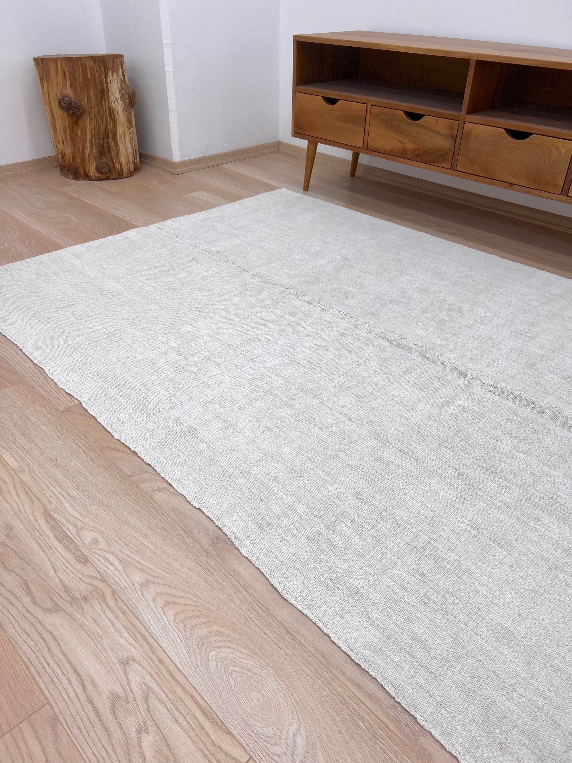 Tatjana - White Hemp Rug - kudenrugs