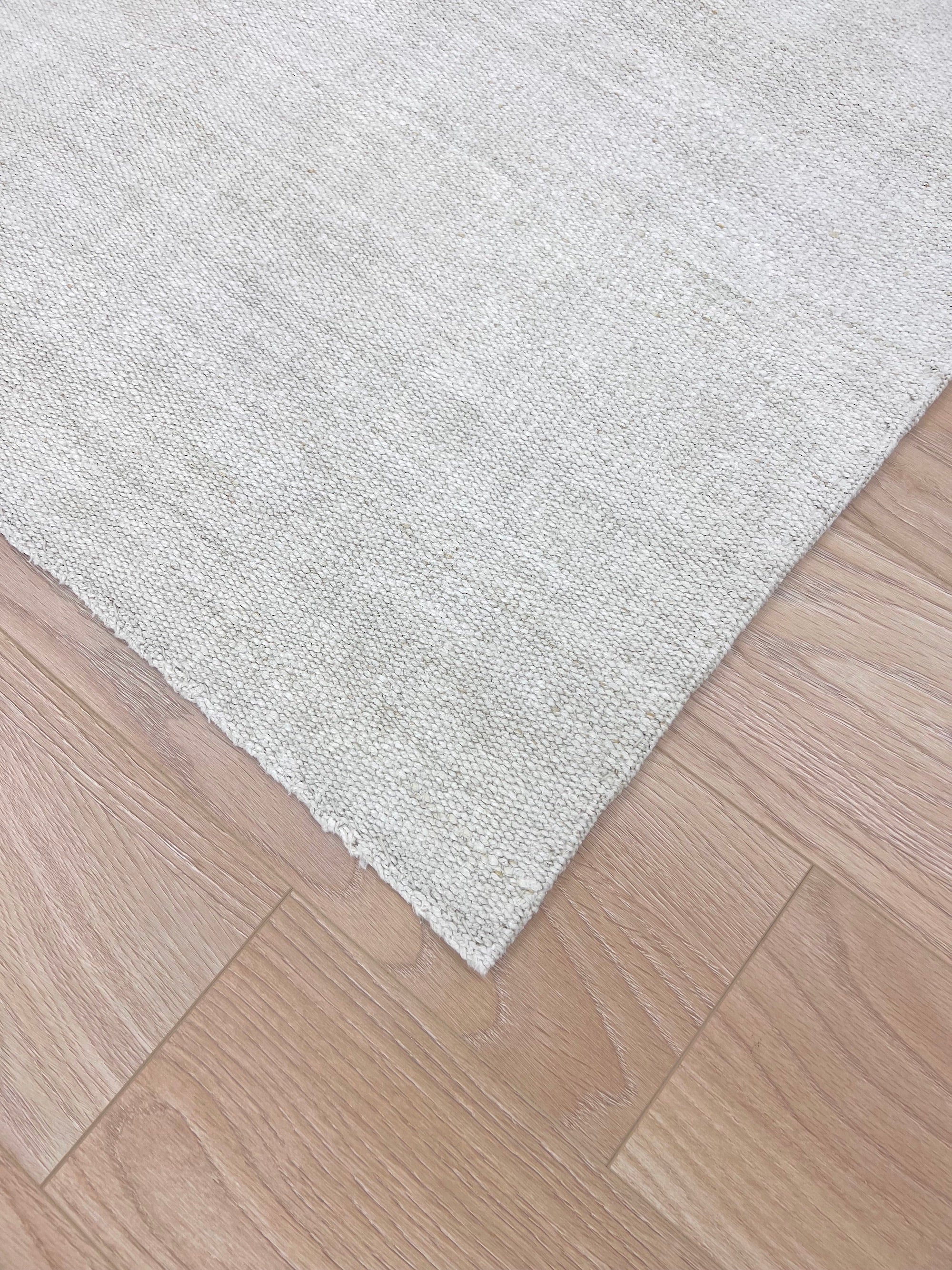 Tatjana - White Hemp Rug - kudenrugs