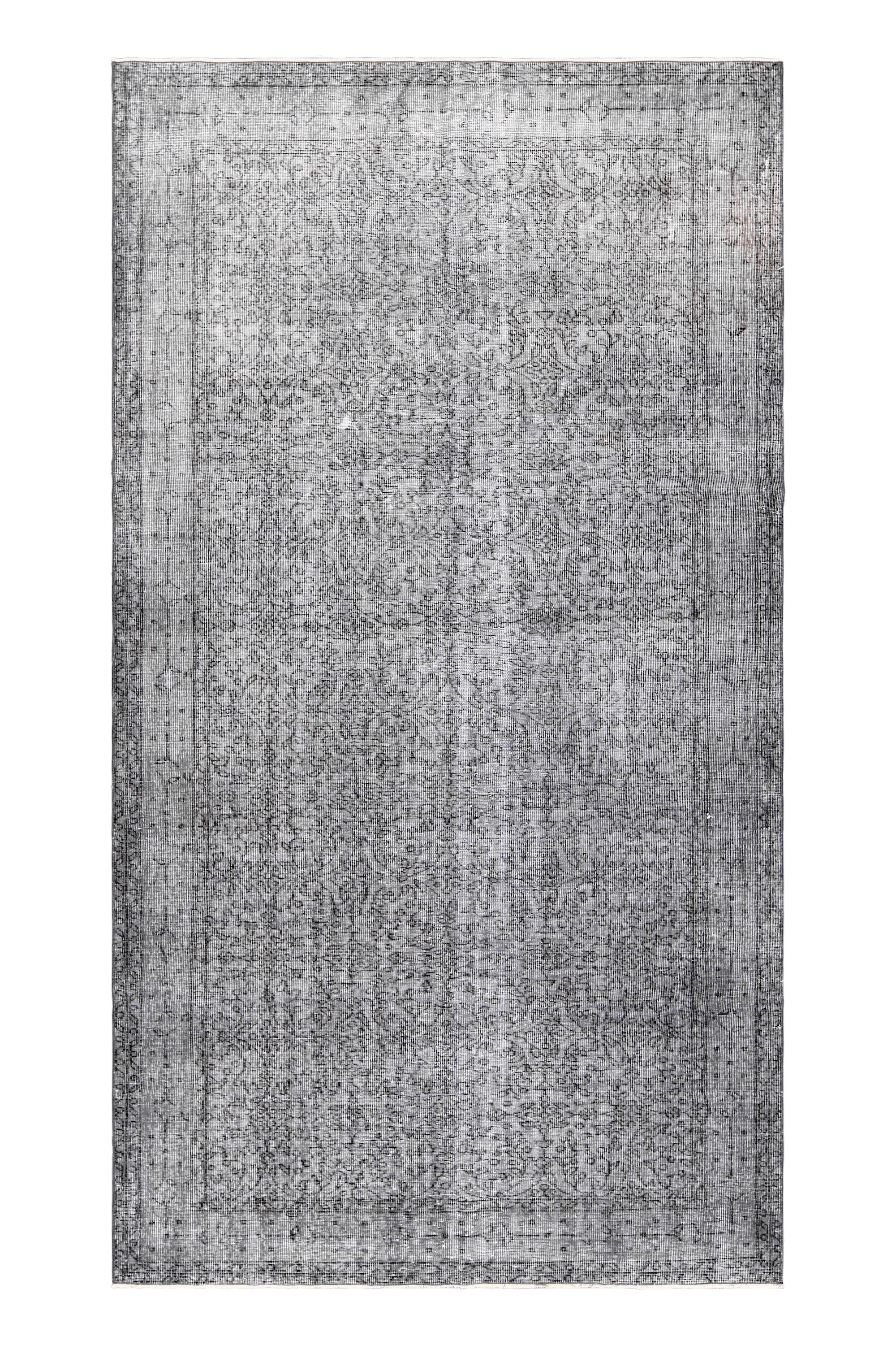 Philippine - Vintage Gray Overdyed Rug - kudenrugs