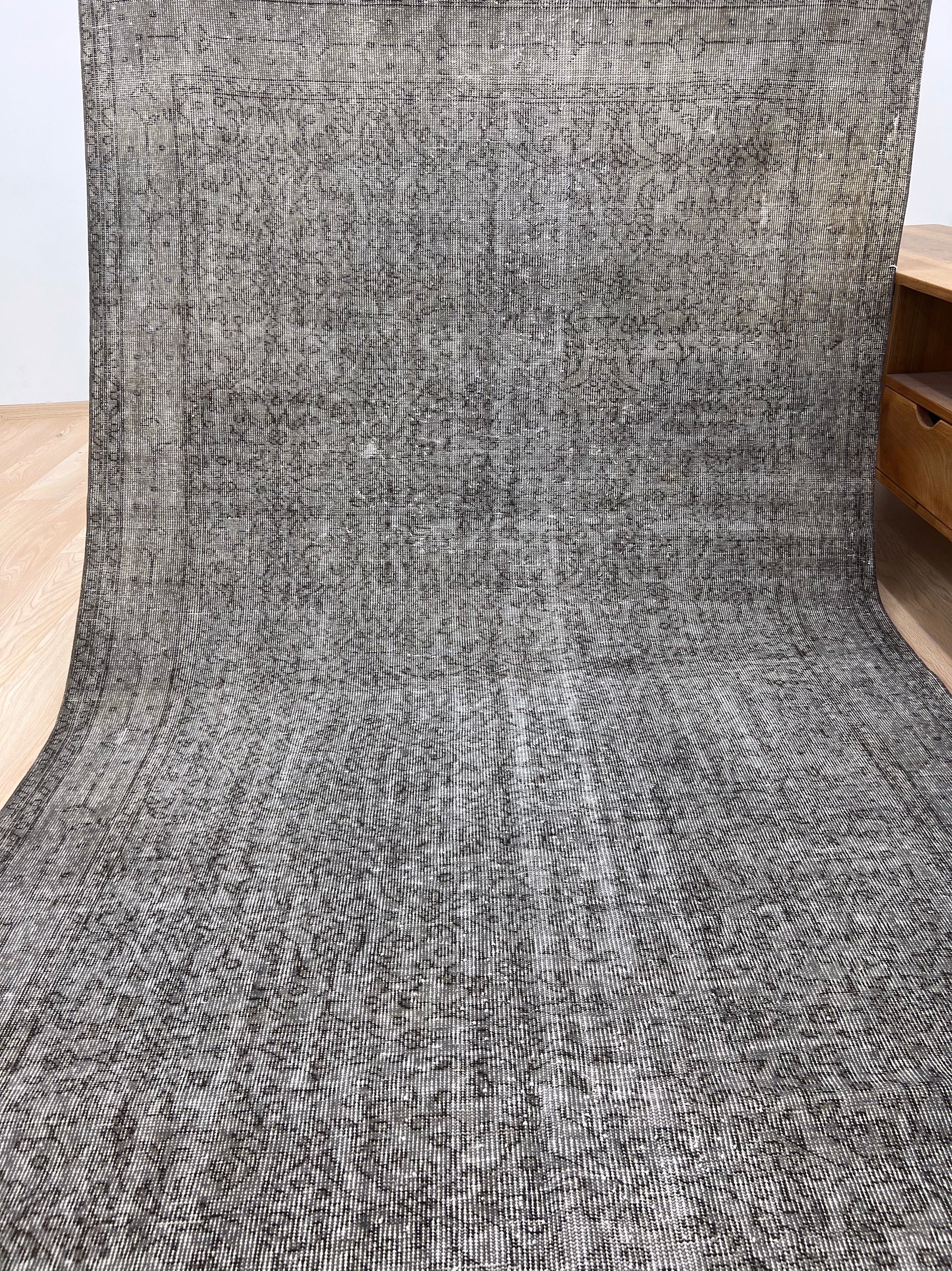 Philippine - Vintage Gray Overdyed Rug - kudenrugs