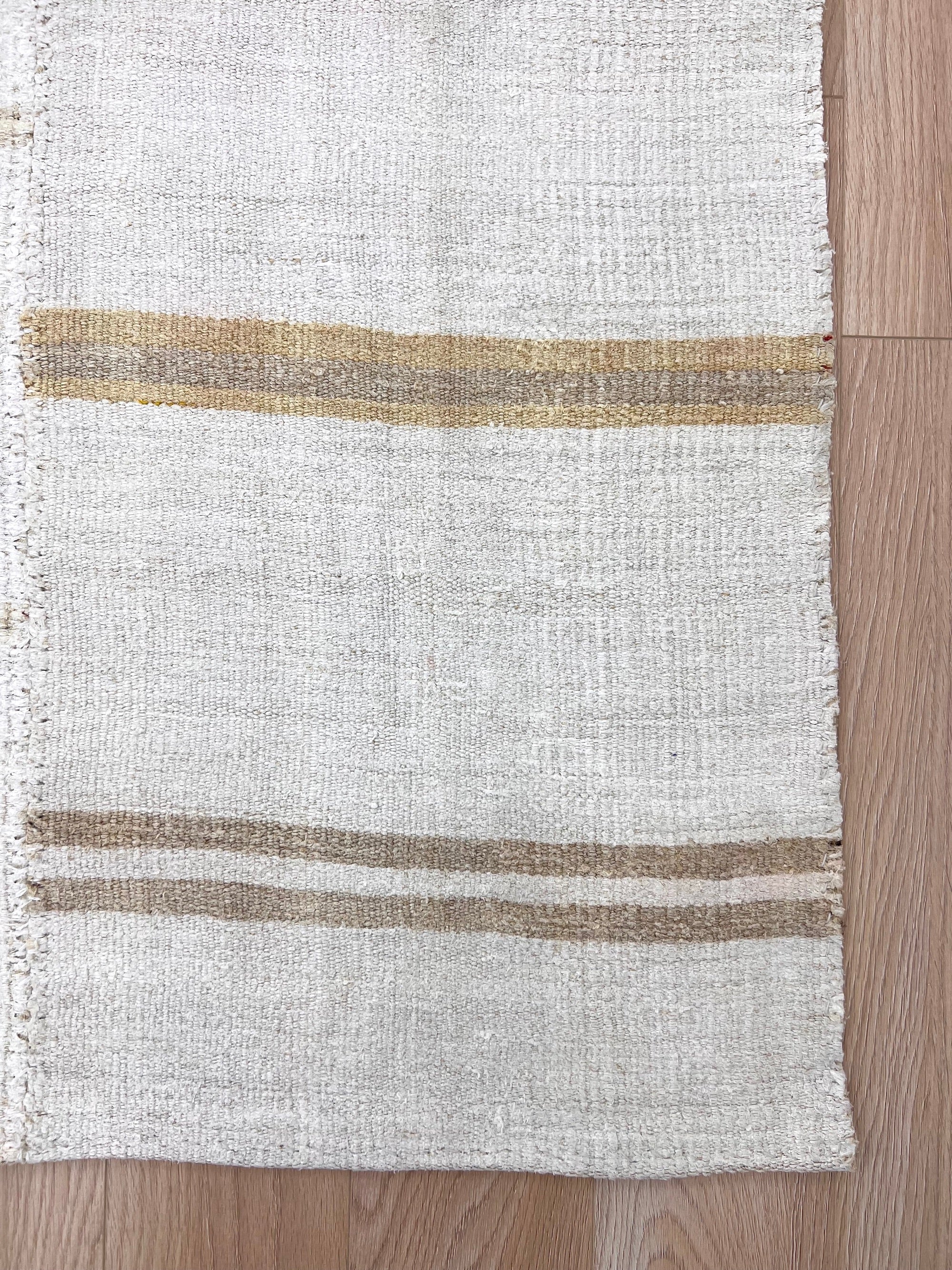 Zerdali - White Hemp Rug - kudenrugs