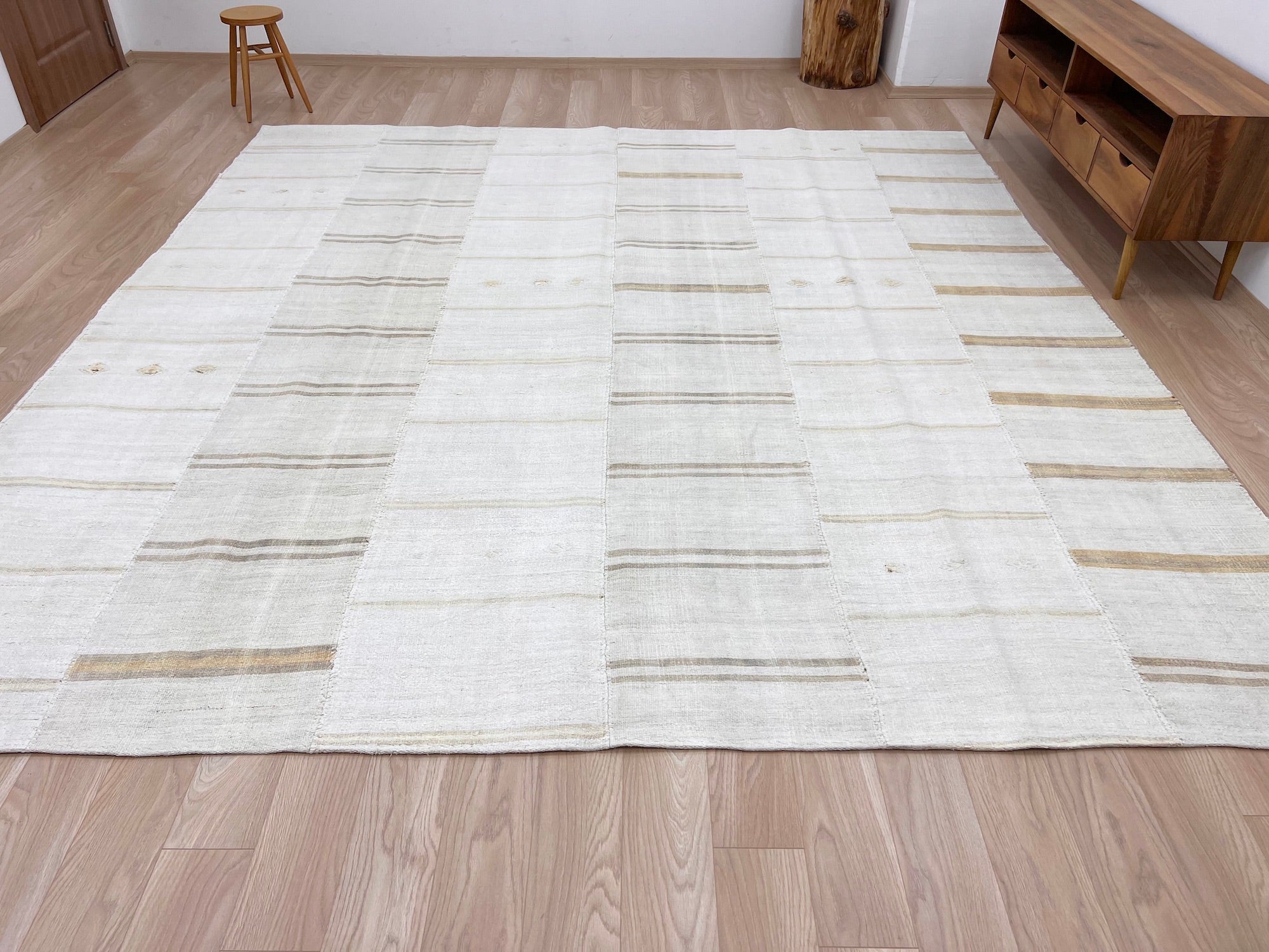 Zerdali - White Hemp Rug - kudenrugs