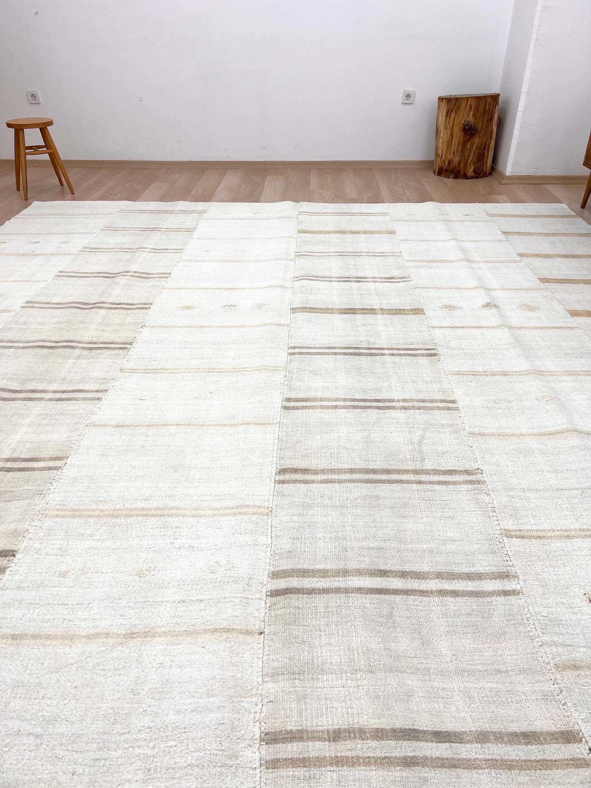 Zerdali - White Hemp Rug - kudenrugs