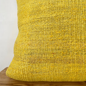 Grishilde - Yellow Hemp Pillow Cover - kudenrugs