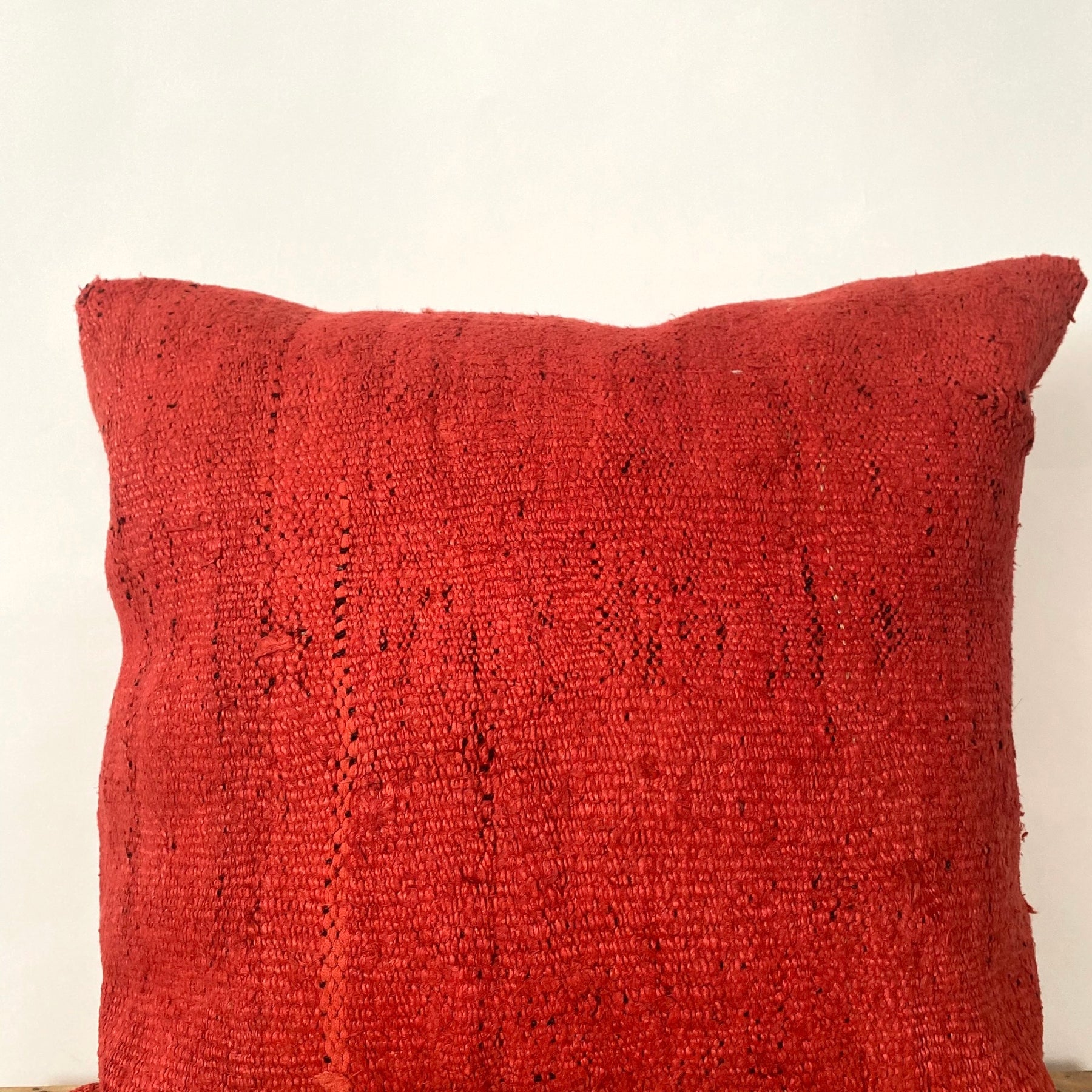 Gylana - Red Hemp Pillow Cover - kudenrugs