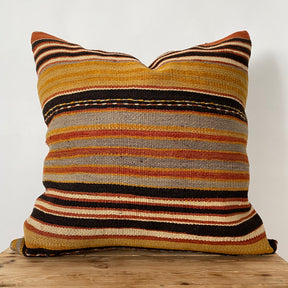 Ilanna - Multi Color Kilim Pillow Cover - kudenrugs