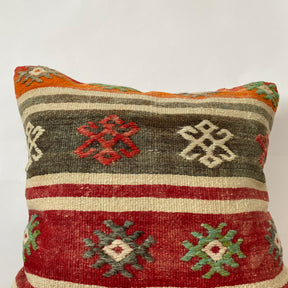Ilyza - Multi Color Kilim Pillow Cover - kudenrugs