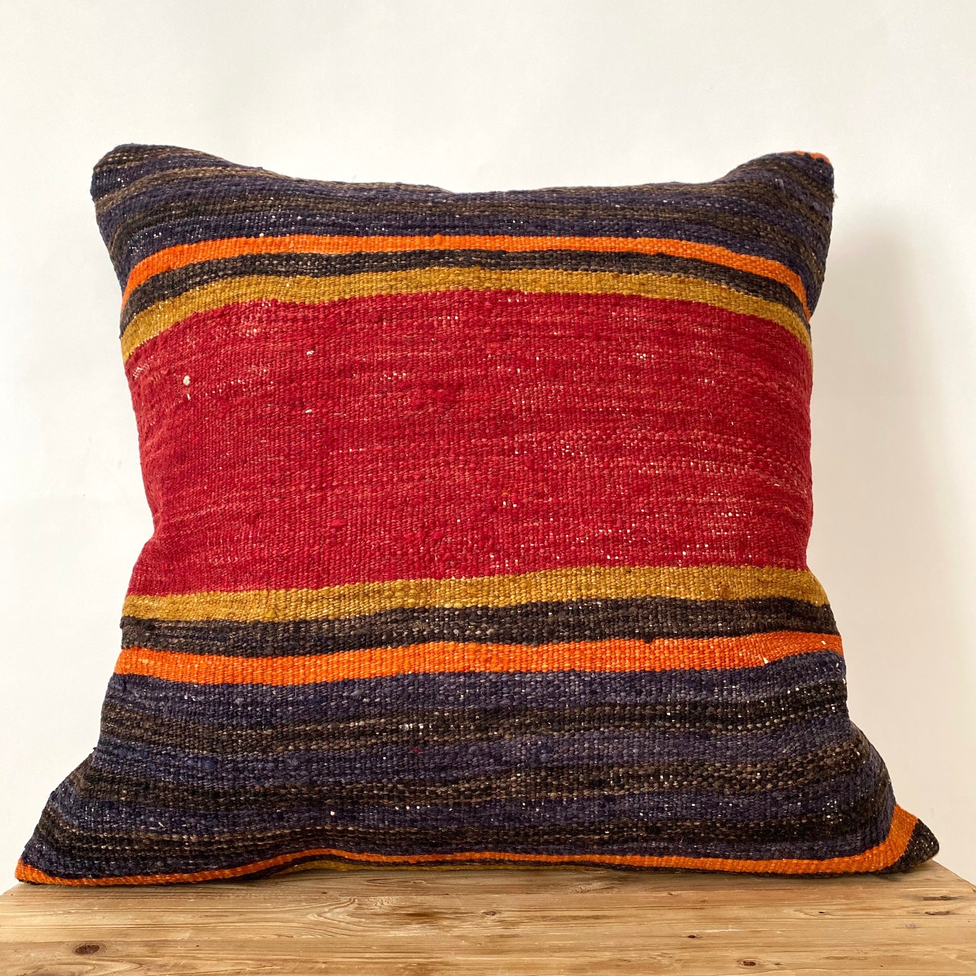 Itesel - Multi Color Kilim Pillow Cover - kudenrugs