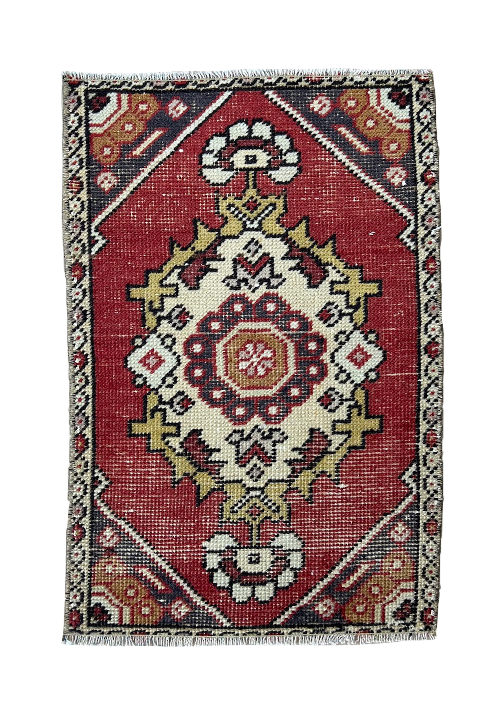 Chavive - Vintage Mini Red Area Rug - kudenrugs