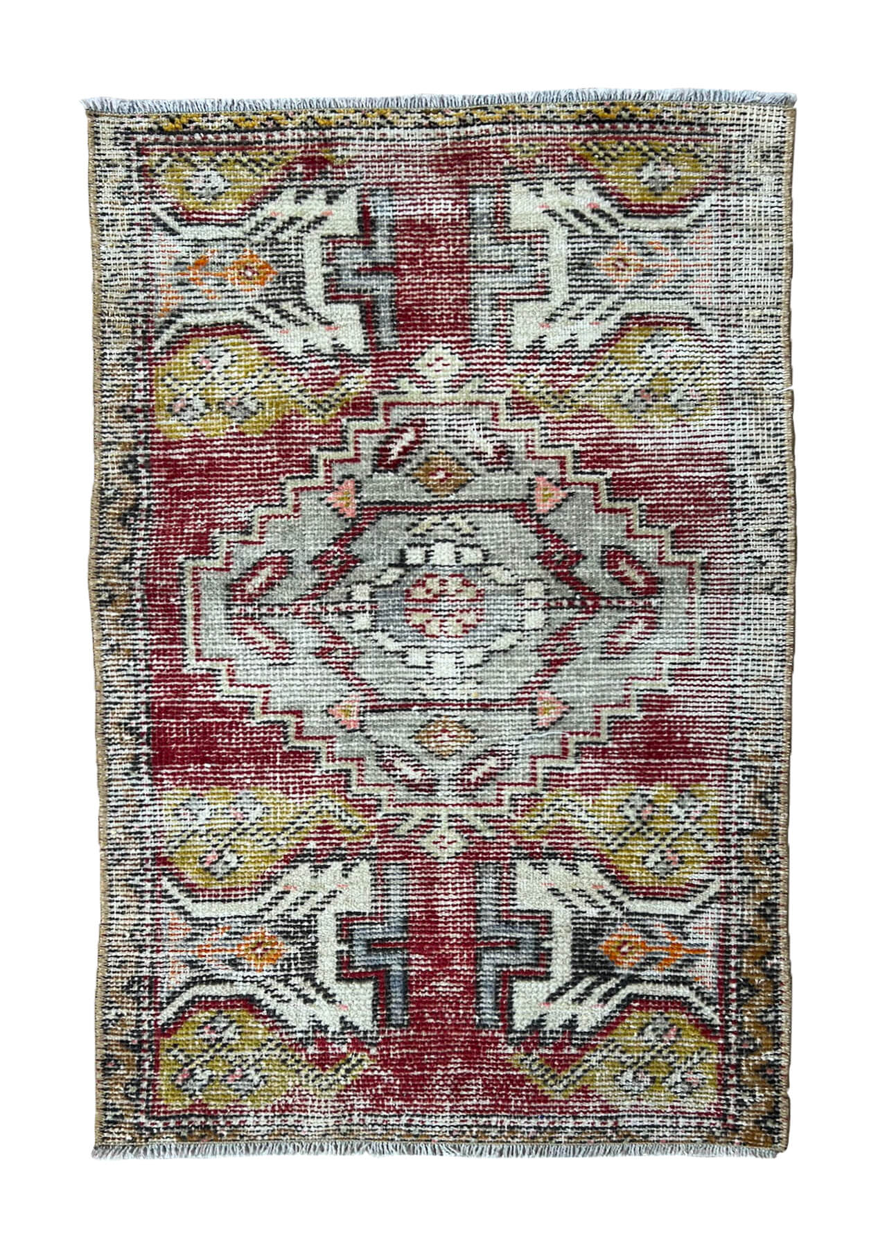 Addilyn - Vintage Mini Red Area Rug - kudenrugs