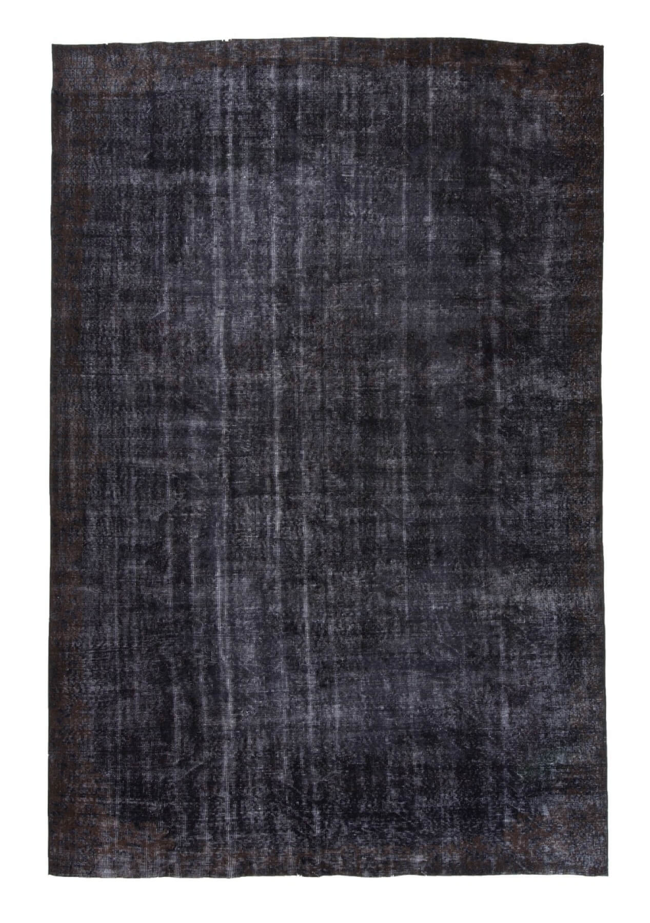 Alice - Vintage Black Overdyed Rug - kudenrugs