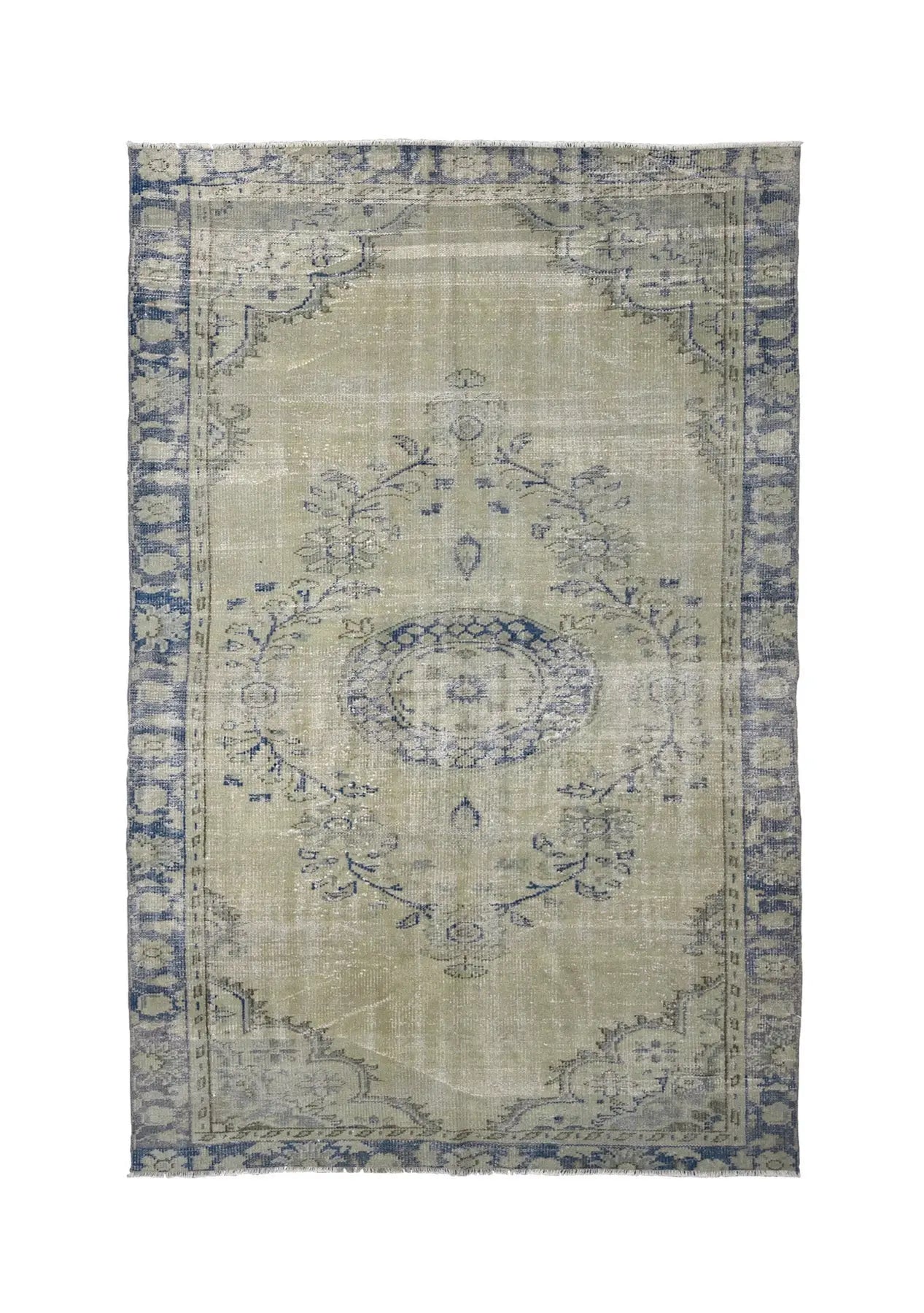 Alison - Vintage Beige Antique Washed Rug - kudenrugs