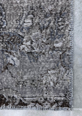 Alivia - Vintage Gray Patchwork Rug - kudenrugs