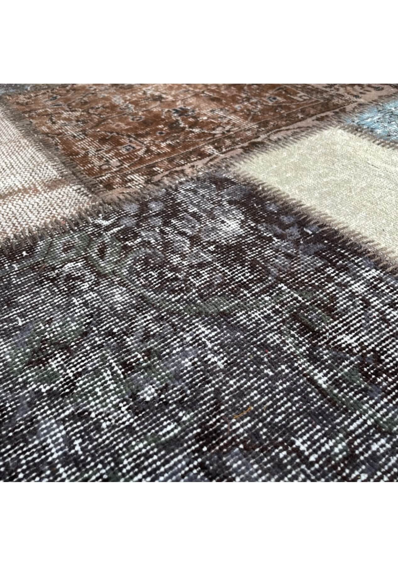 Amira - Vintage Multi Color Patchwork Rug - kudenrugs
