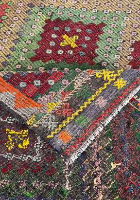 Anabel - Multi Color Turkish Kilim Rug - kudenrugs