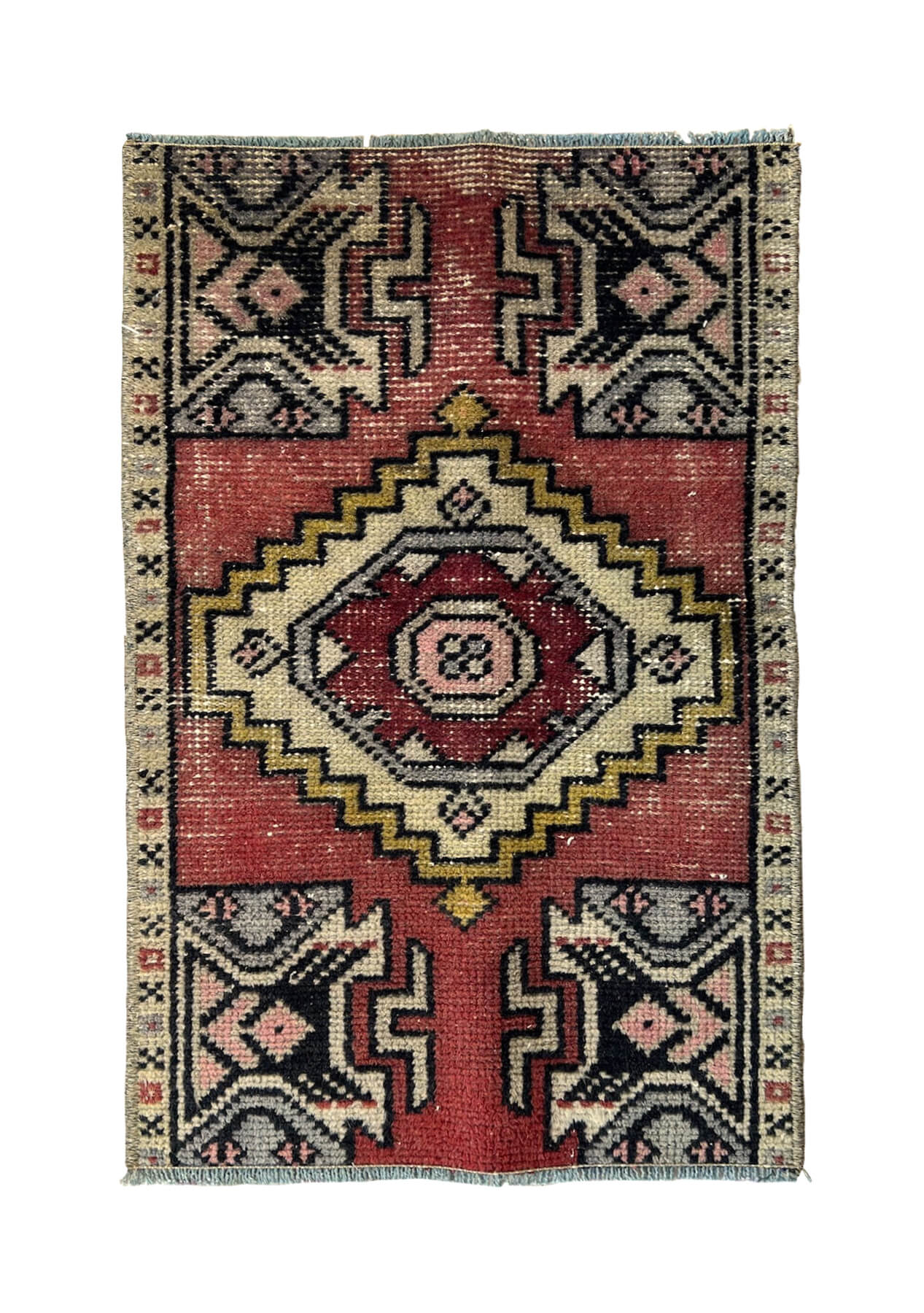 Anabella - Vintage Mini Red Area Rug - kudenrugs