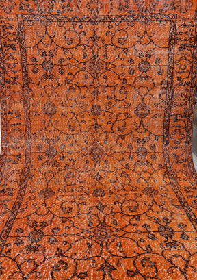 Aurelia - Vintage Orange Overdyed Rug - kudenrugs