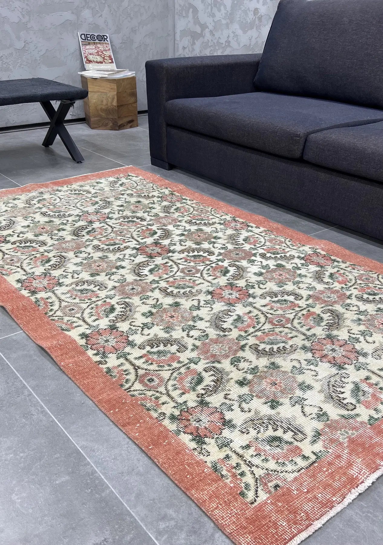 Azalea - Vintage Beige Antique Washed Rug - kudenrugs