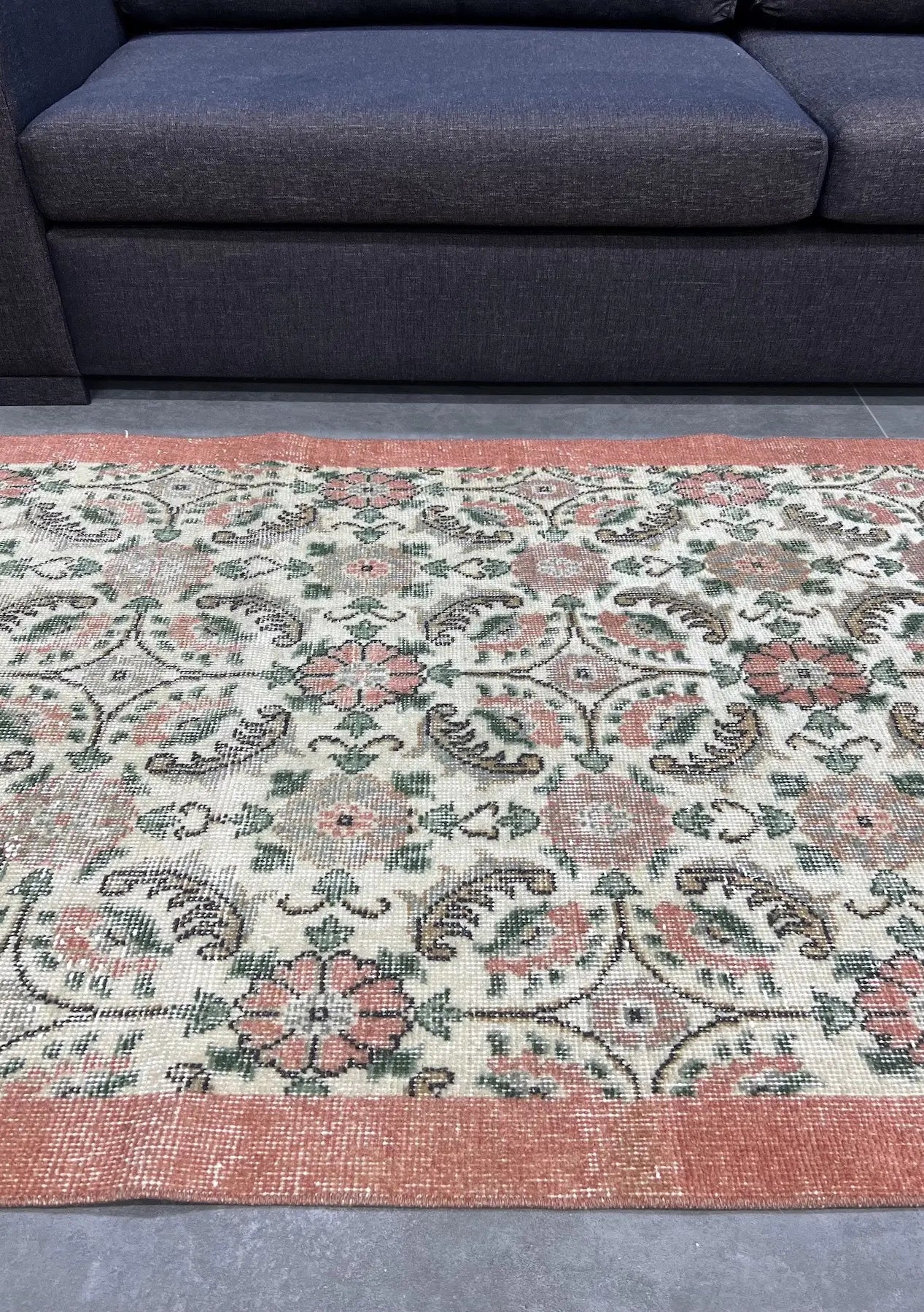 Azalea - Vintage Beige Antique Washed Rug - kudenrugs