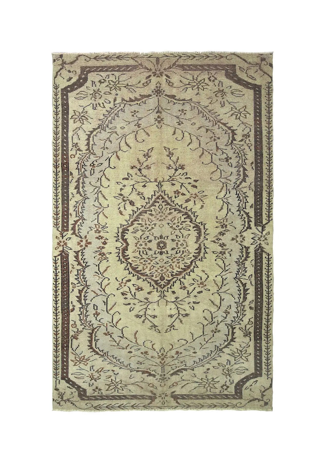 Bhrooke - Vintage Beige Antique Washed Rug - kudenrugs