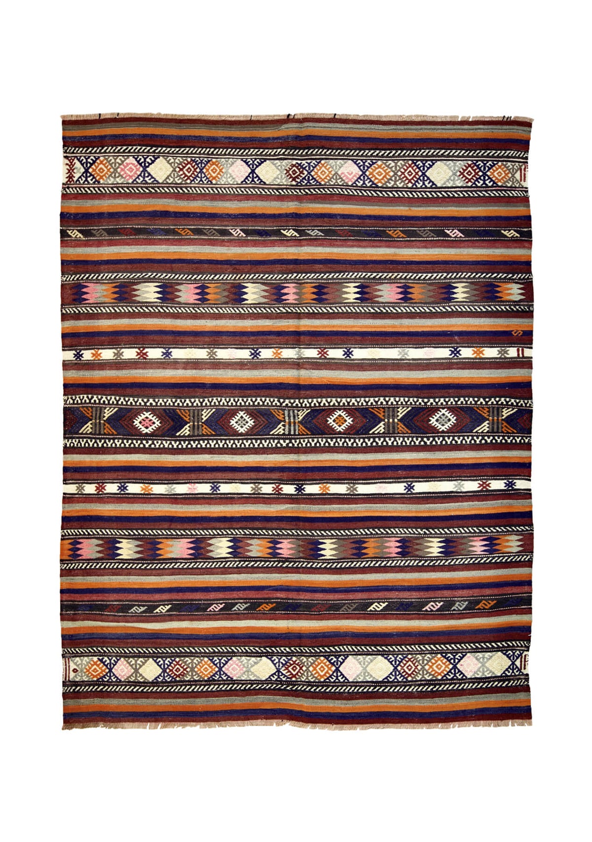 Brianna - Multi Color Turkish Kilim Rug - kudenrugs