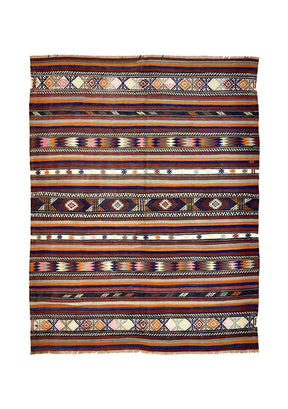 Brianna - Multi Color Turkish Kilim Rug - kudenrugs