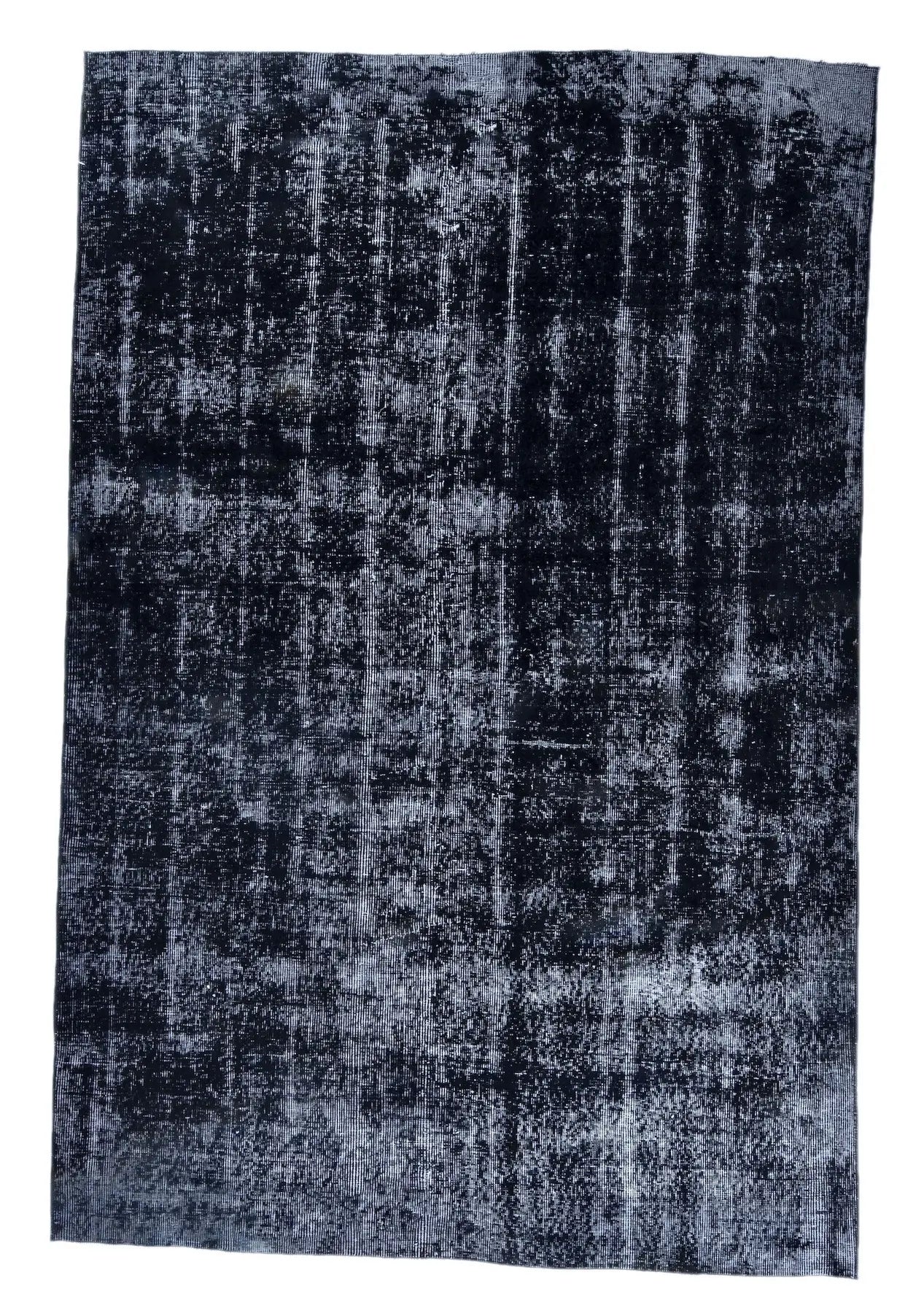 Caitlyn - Vintage Black Overdyed Rug - kudenrugs