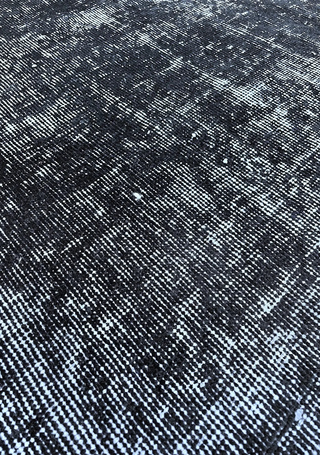 Caitlyn - Vintage Black Overdyed Rug - kudenrugs