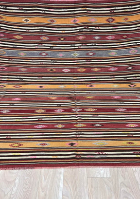 Carlee - Multi Color Turkish Kilim Rug - kudenrugs
