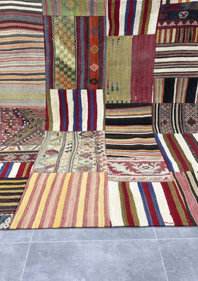Cilia - Vintage Turkish Patchwork Rug - kudenrugs
