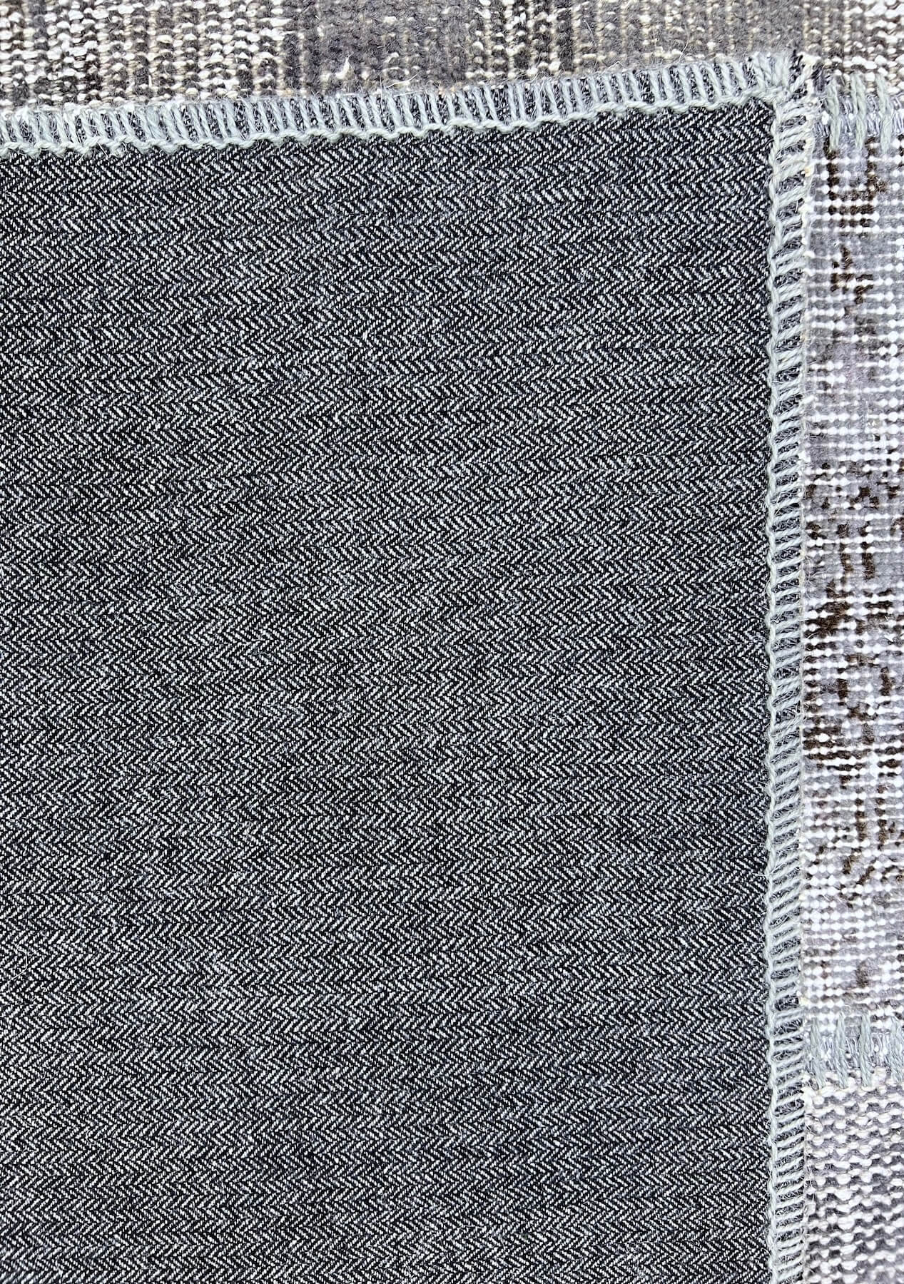 Dahlia - Vintage Gray Patchwork Rug - kudenrugs