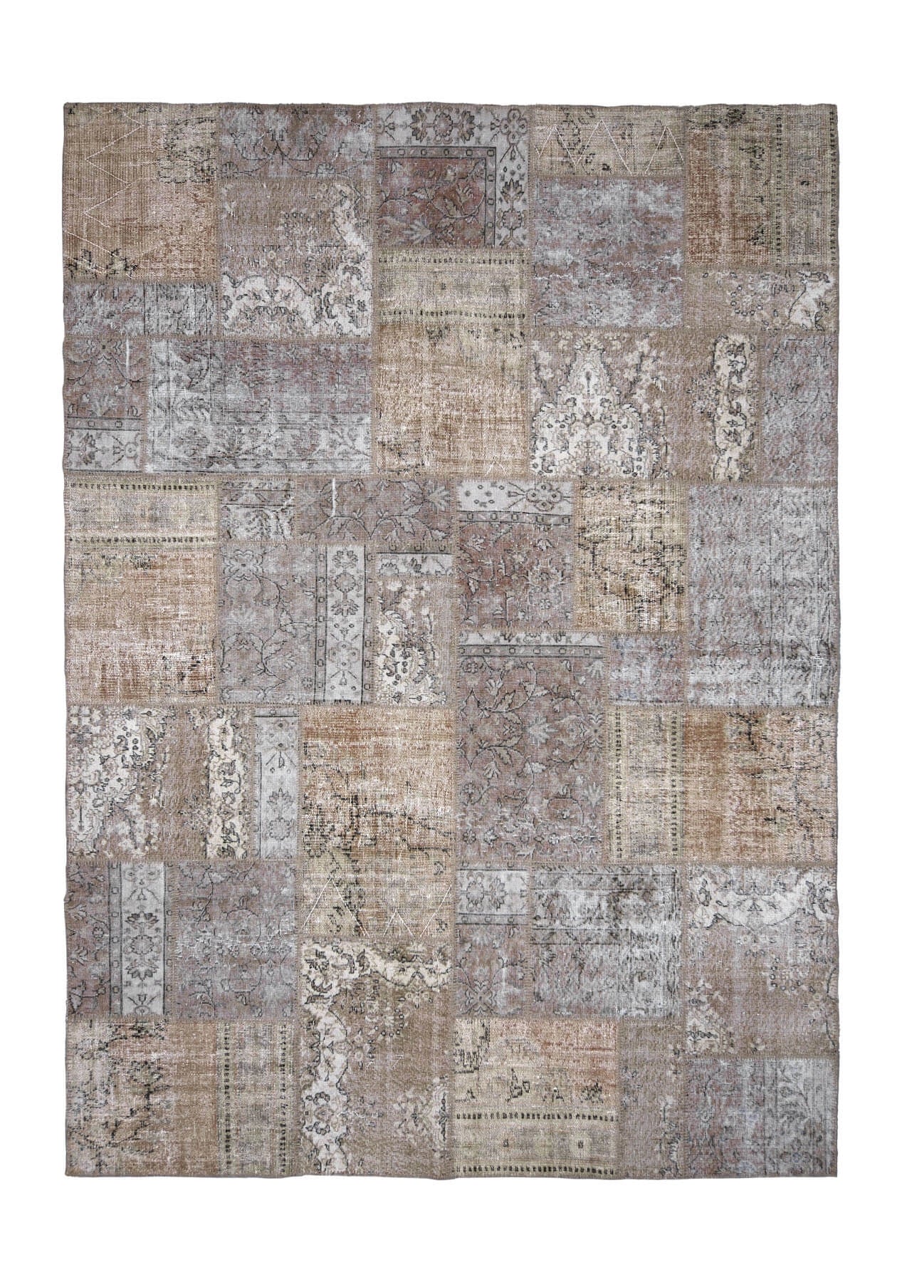 Dayris - Vintage Turkish Patchwork Rug - kudenrugs