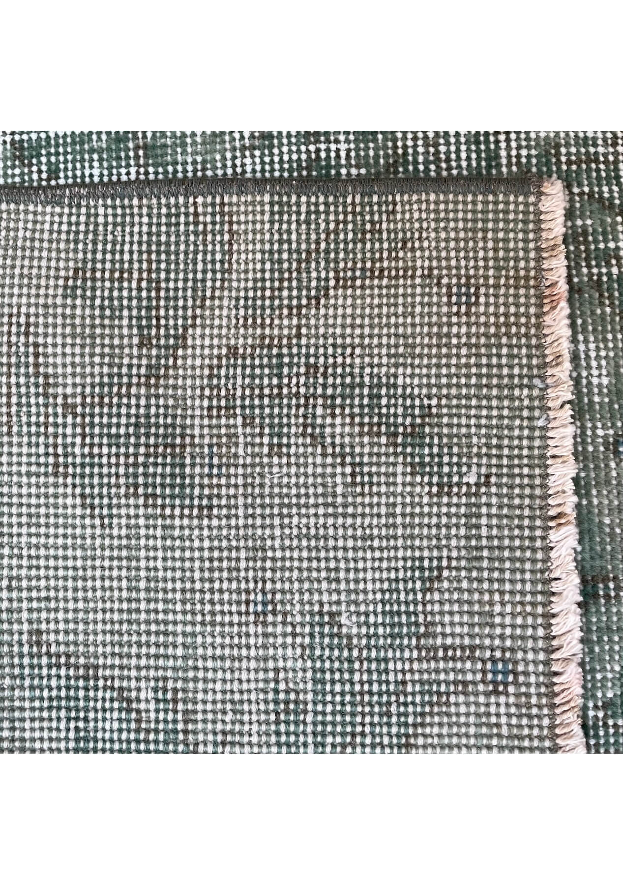 Deborah - Vintage Green Overdyed Rug - kudenrugs