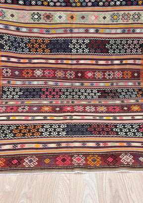 Deja - Multi Color Turkish Kilim Rug - kudenrugs