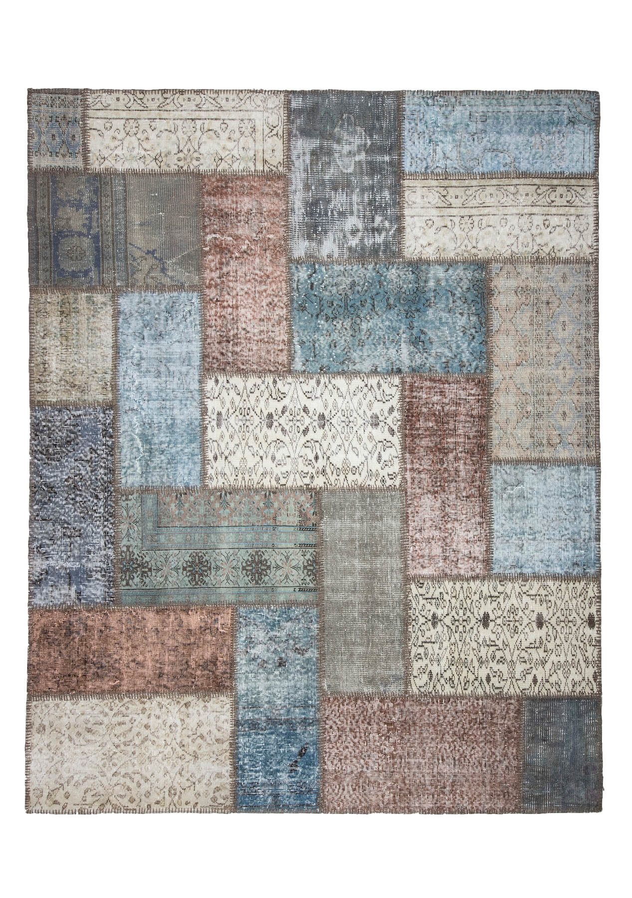 Demi - Vintage Multi Color Patchwork Rug - kudenrugs