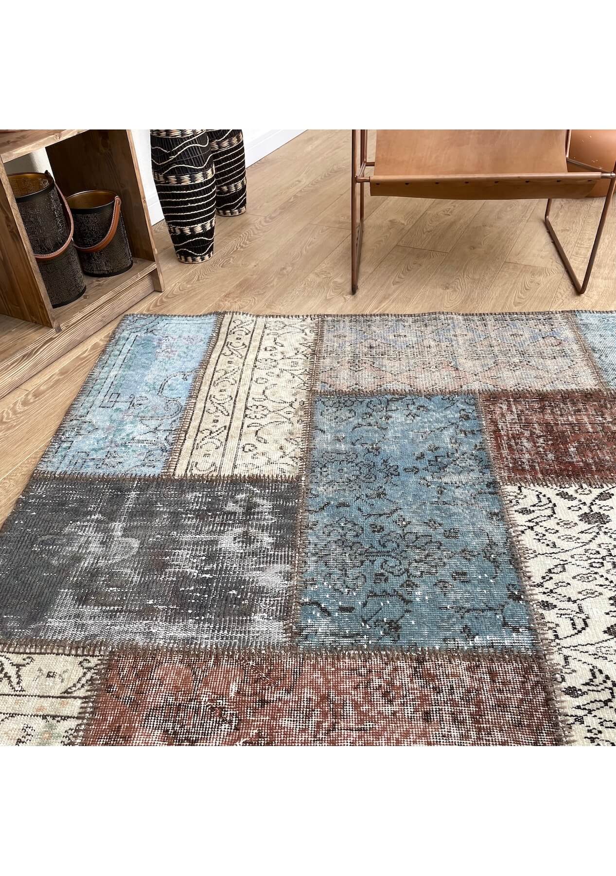 Demi - Vintage Multi Color Patchwork Rug - kudenrugs