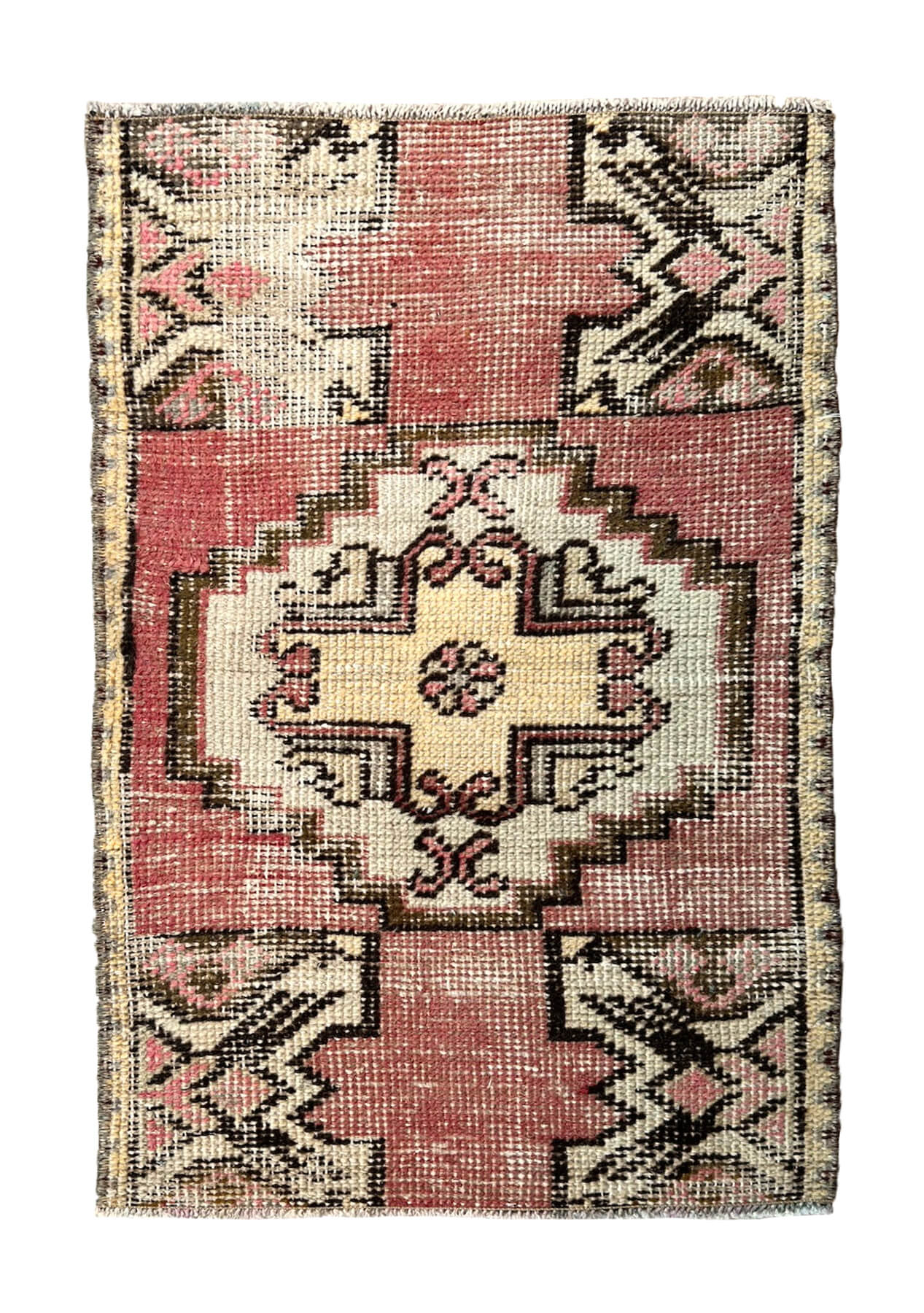 Diana - Vintage Mini Pink Area Rug - kudenrugs