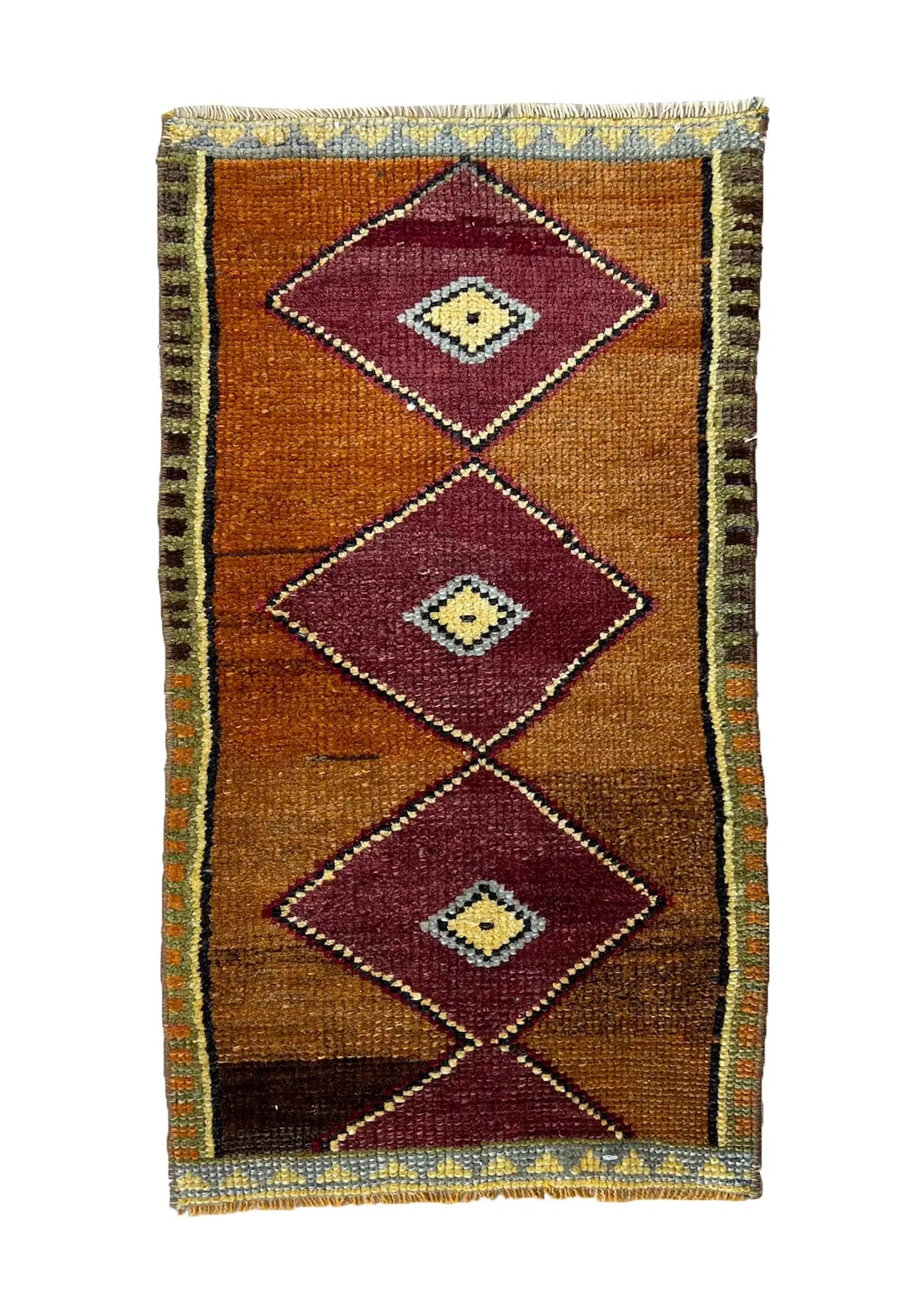 Dinora - Vintage Mini Orange Area Rug - kudenrugs