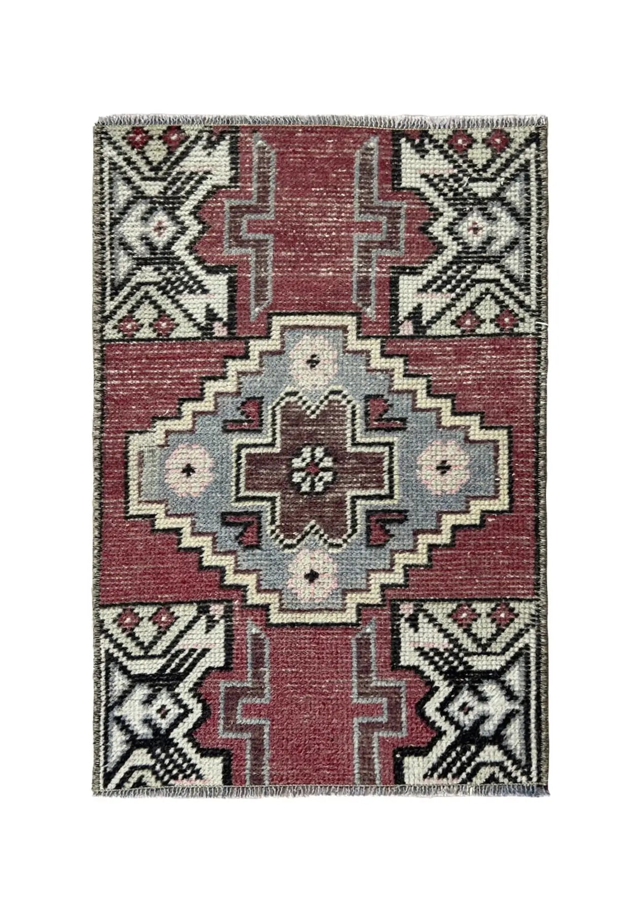 Eartha - Vintage Mini Pink Area Rug - kudenrugs