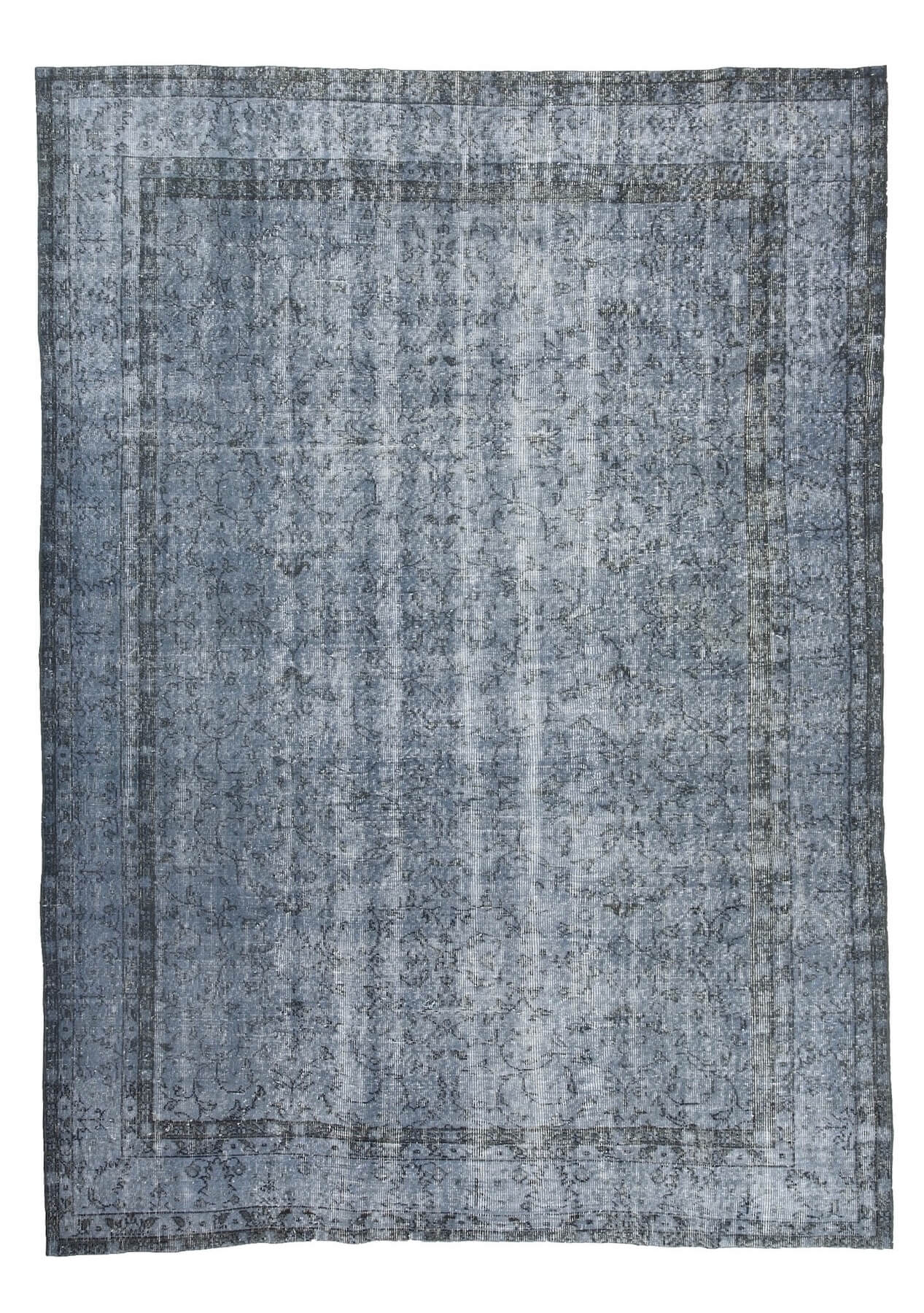 Eden - Vintage Blue Overdyed Rug - kudenrugs