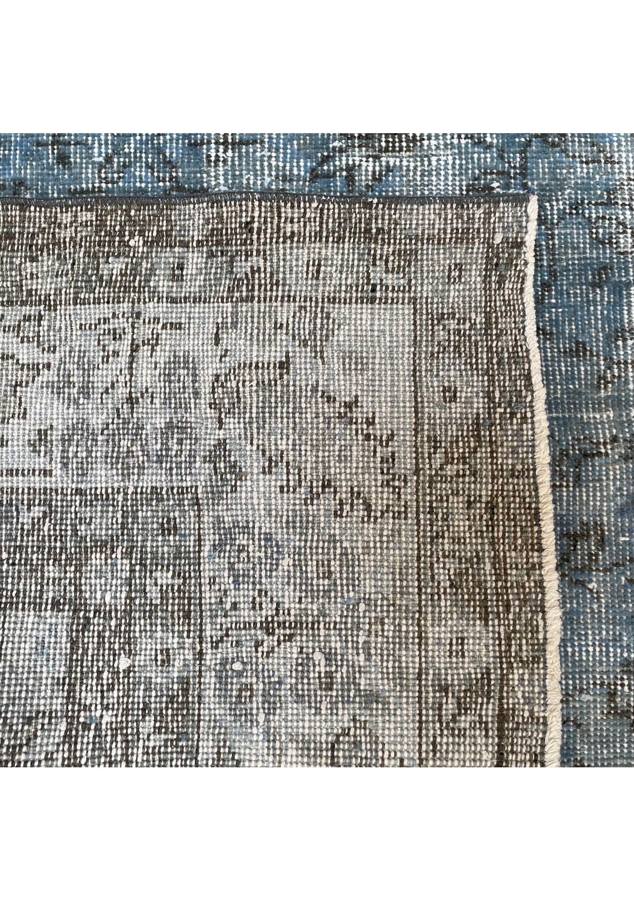 Eden - Vintage Blue Overdyed Rug - kudenrugs