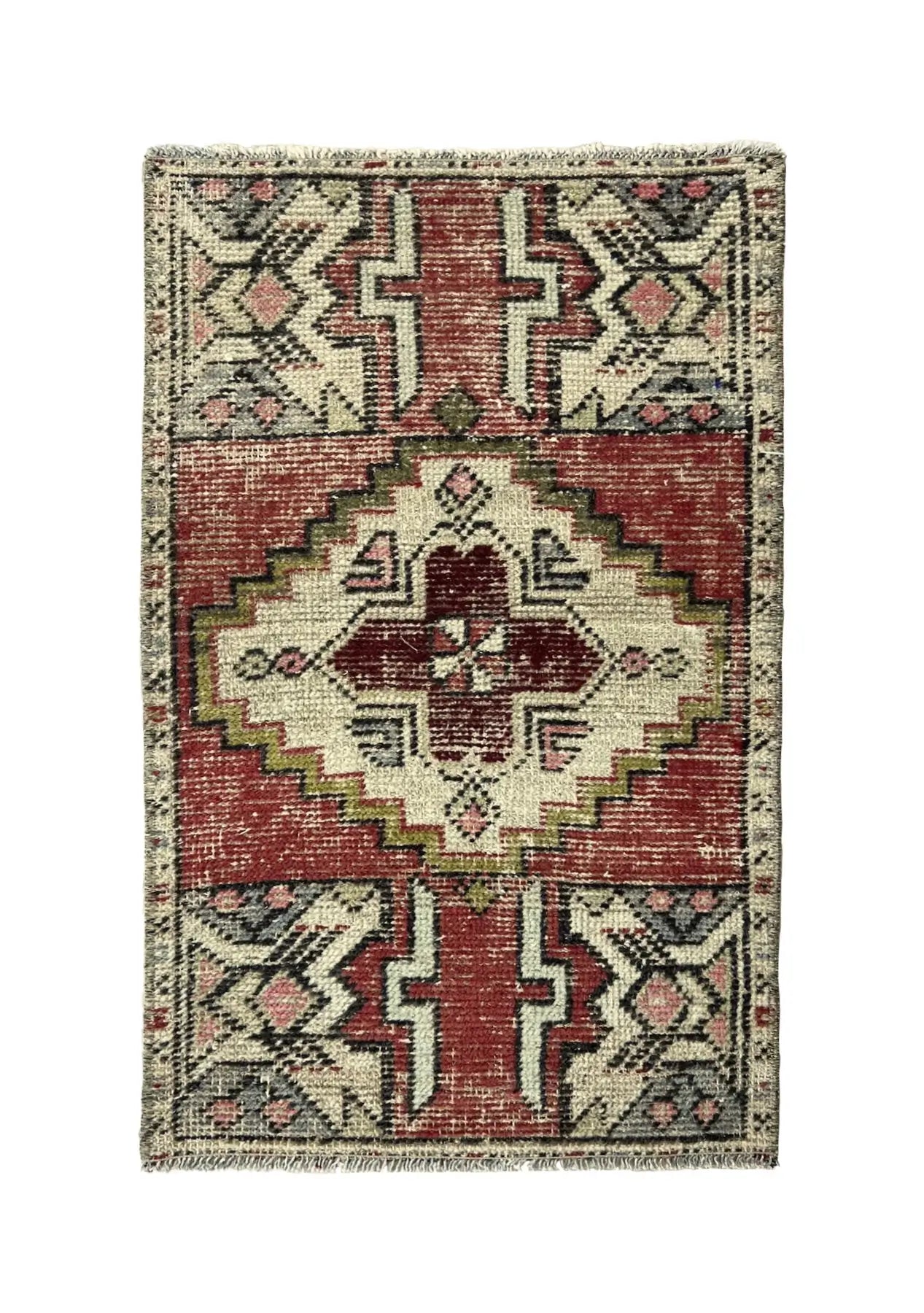 Elice - Vintage Mini Red Area Rug - kudenrugs