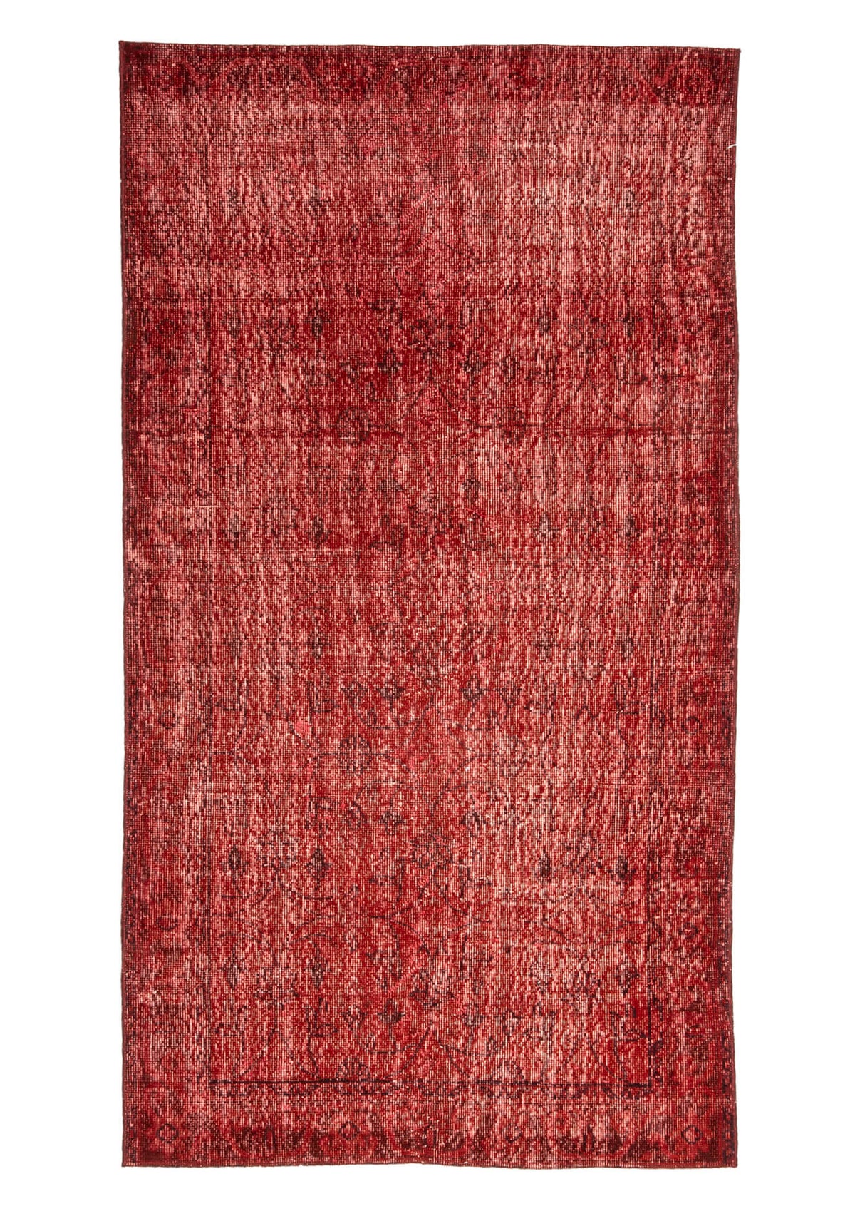 Elle - Vintage Red Overdyed Rug - kudenrugs