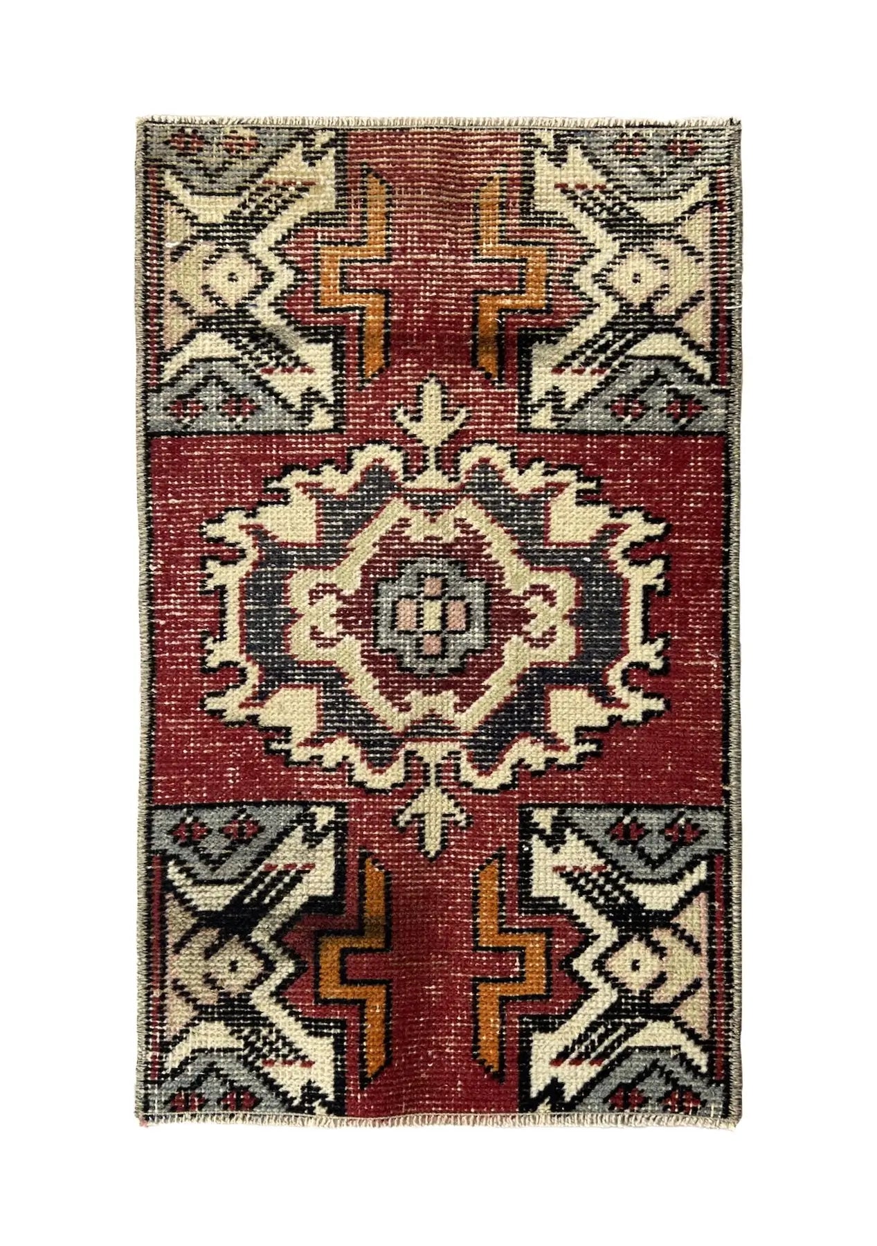 Ellyze - Vintage Mini Red Area Rug - kudenrugs