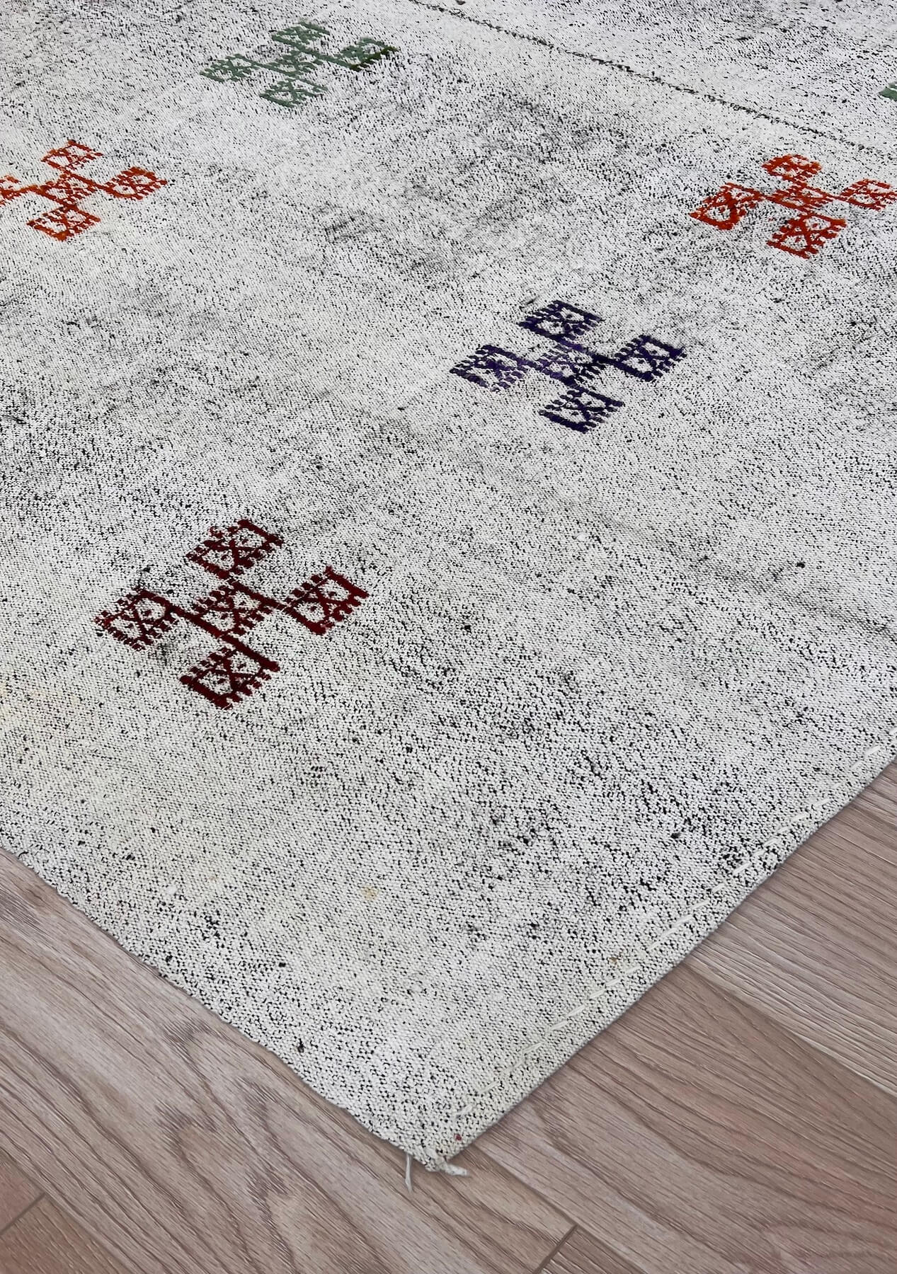 Elyse - White Cotton Rug - kudenrugs