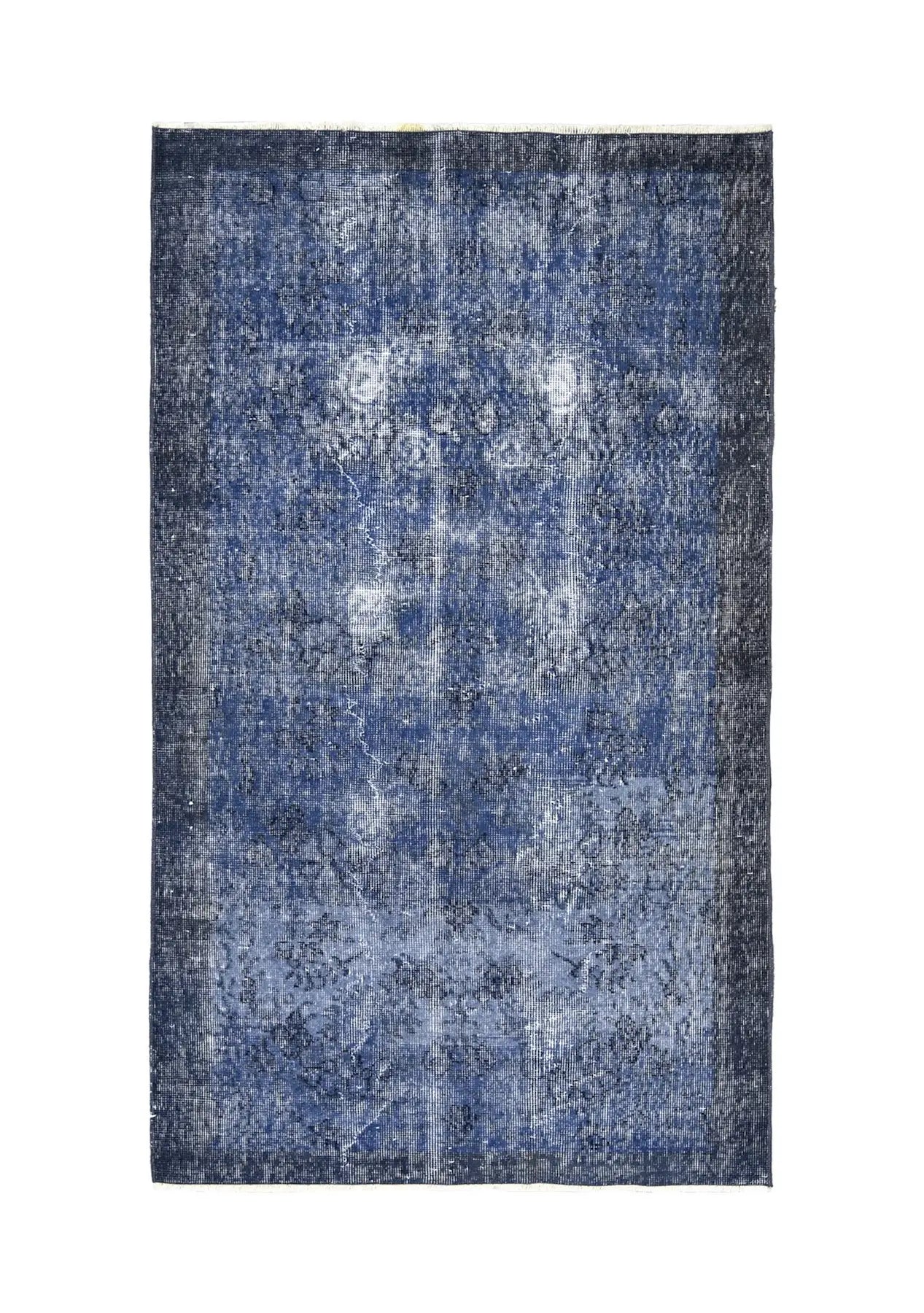 Emmie - Vintage Blue Overdyed Rug - kudenrugs