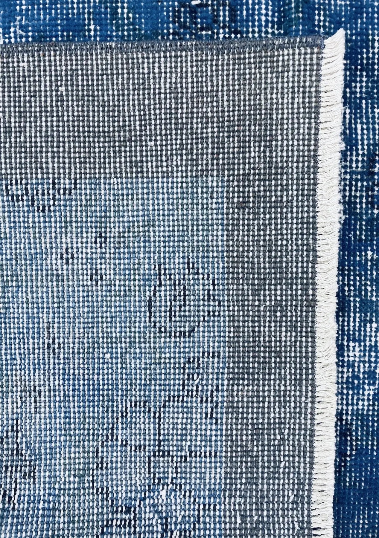 Emmie - Vintage Blue Overdyed Rug - kudenrugs