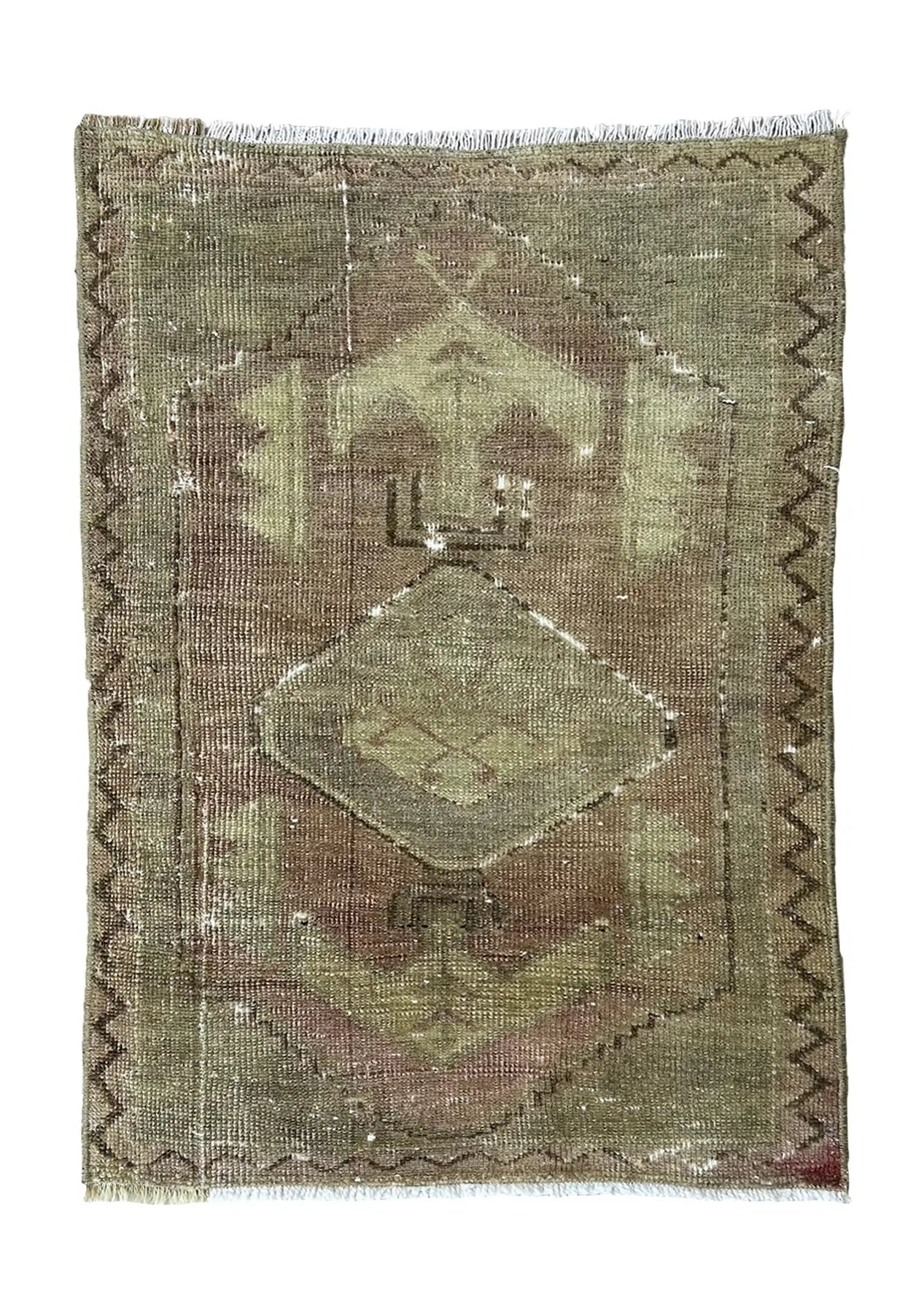 Endora - Vintage Mini Beige Area Rug - kudenrugs