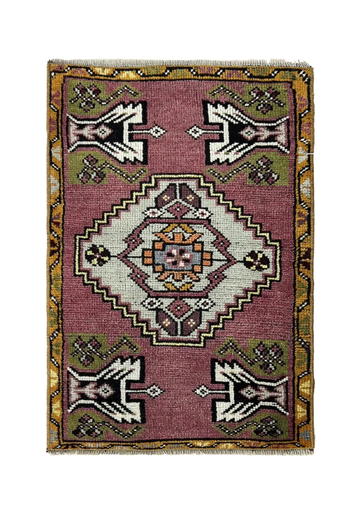 Engelle - Vintage Mini Pink Area Rug - kudenrugs